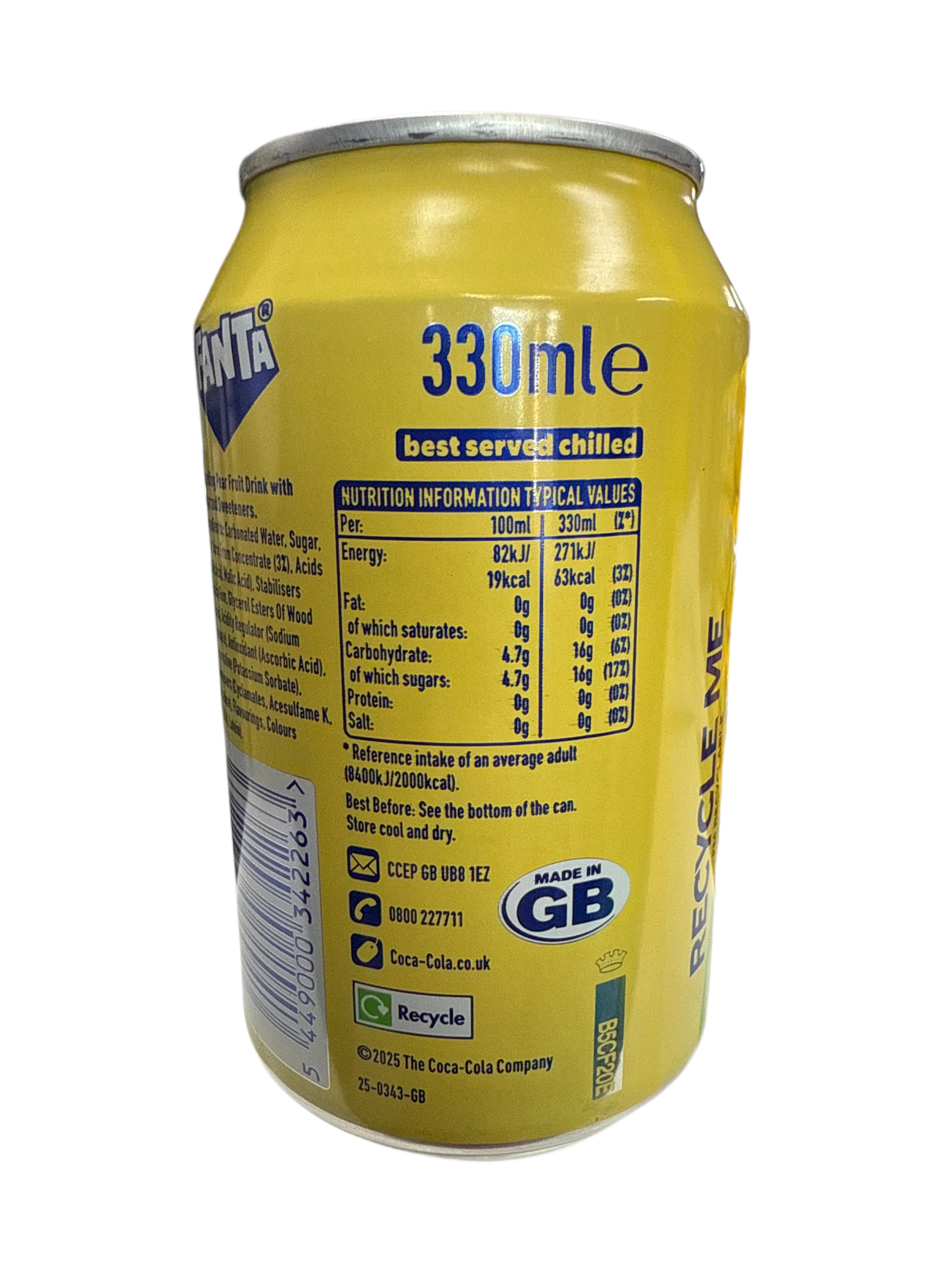 Fanta Pear Flavoured Can 355ML - U.K Edition