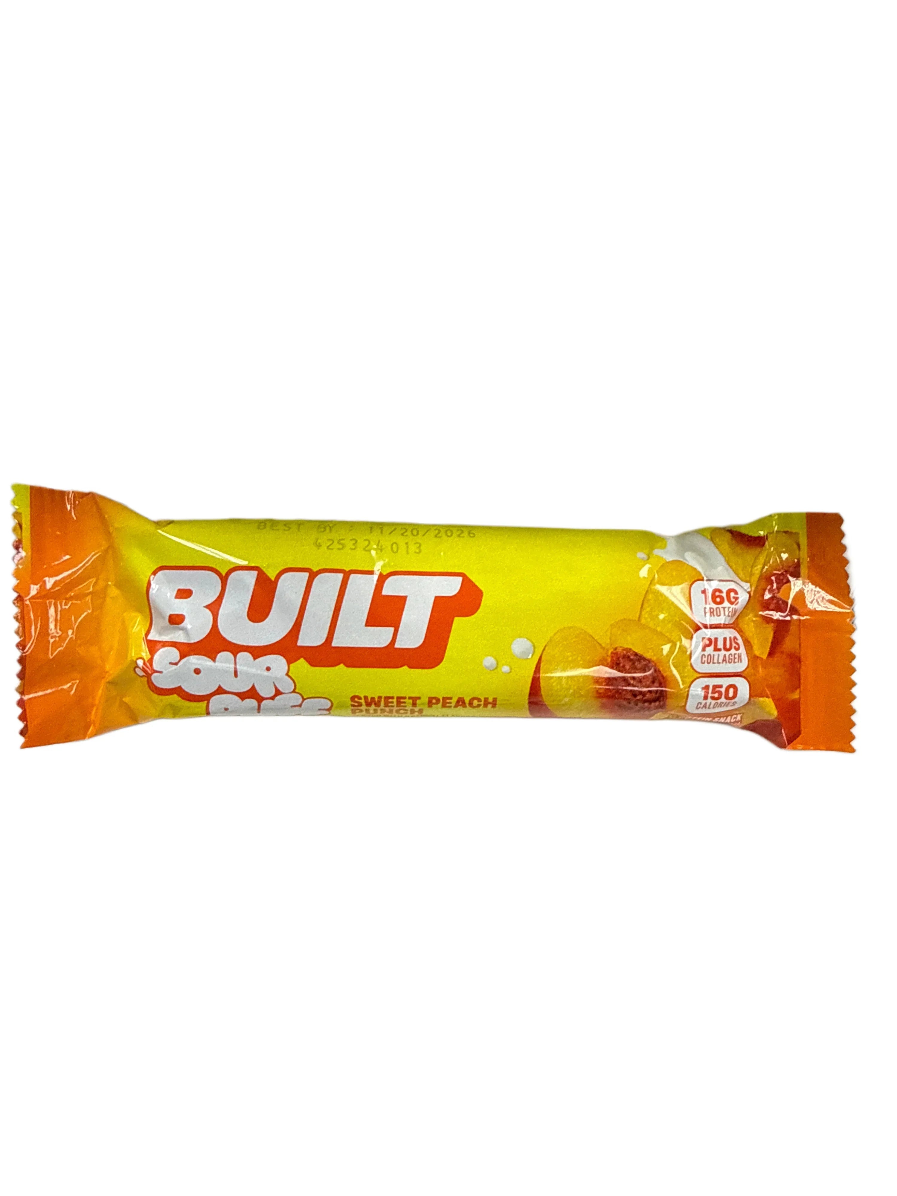 Built Sour Puff Sweet Peach Punch 16 Gram Protein Bar 41G - U.S Edition