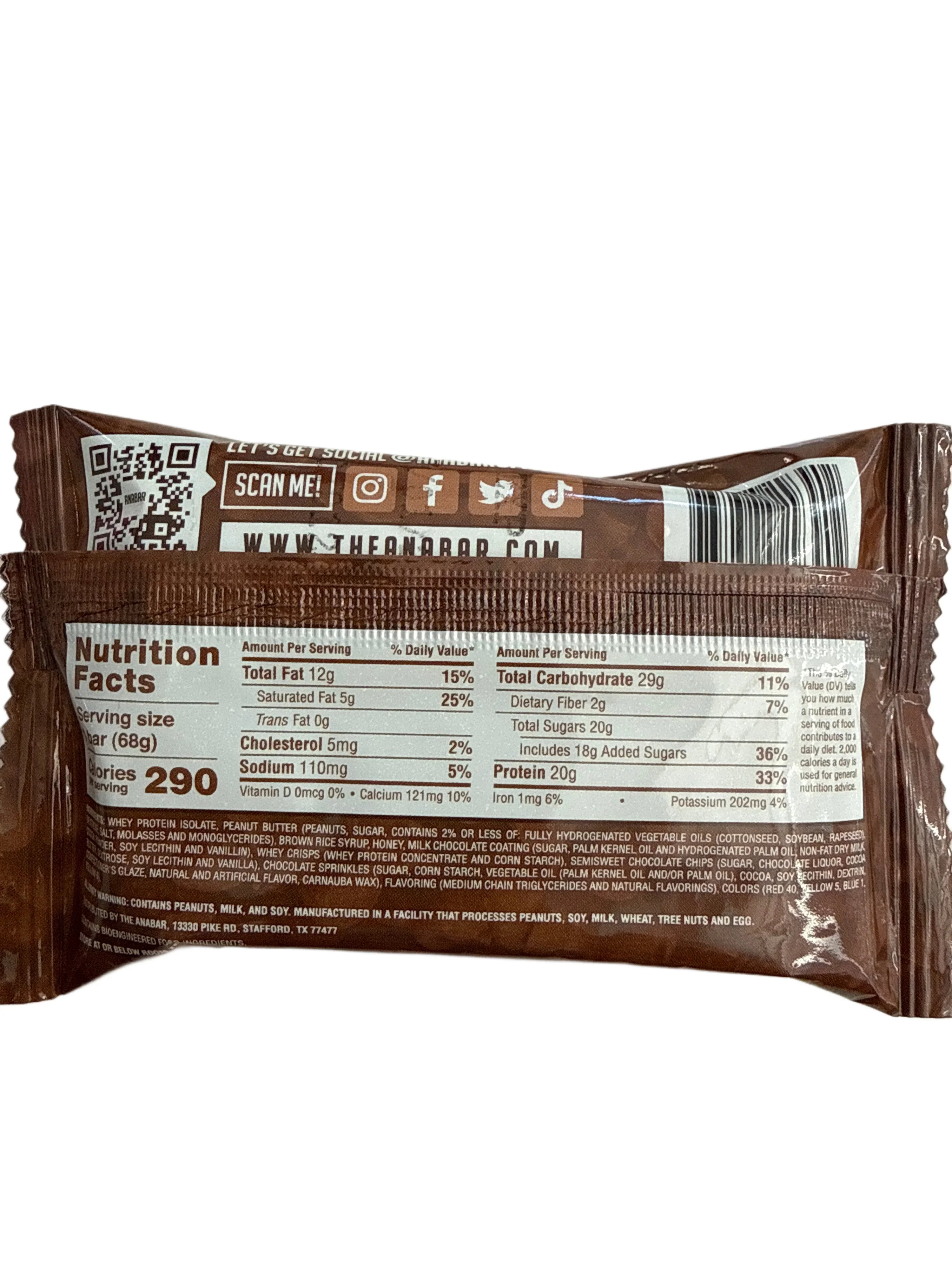 Anabar Triple Chocolate Wasted Flavour protein Bar 68G - U.S Edition