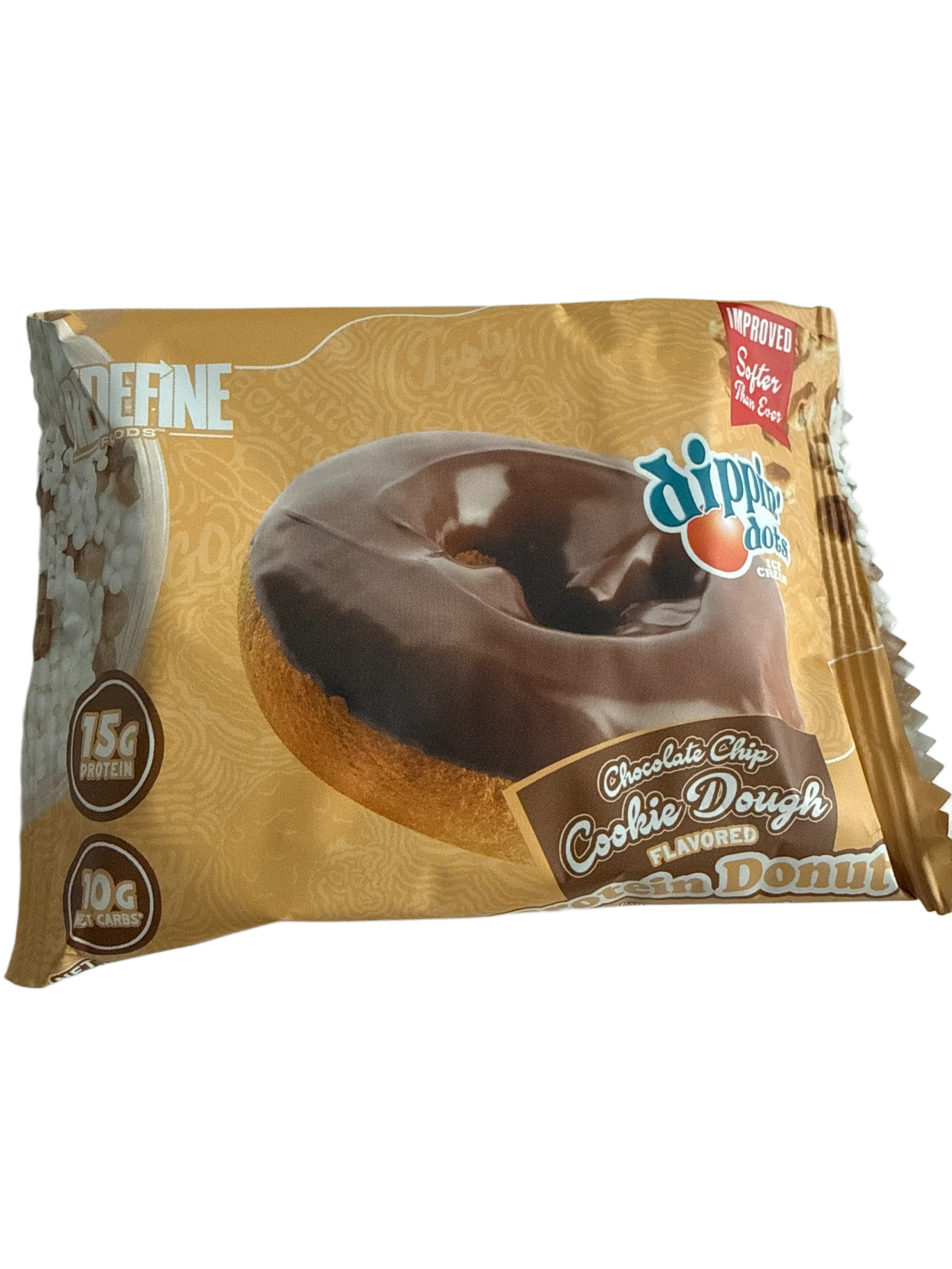 Dippin Dots 15 Gram Chocolate Chip Cookie Protein Donut 75G - U.S Edition