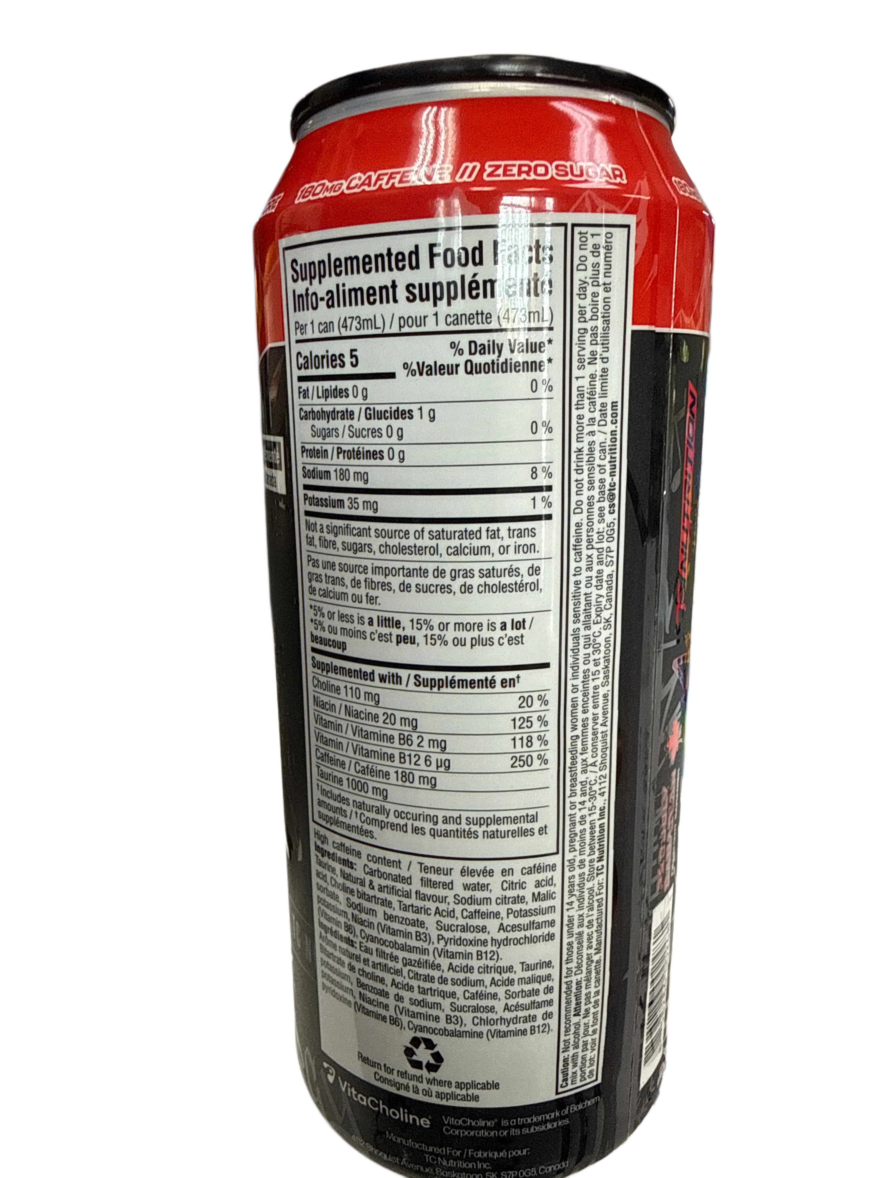 Batch 27 Zero Sugar Mr. Freeze Limited Edition Red Freezie Energy 473ML - Canadian Edition