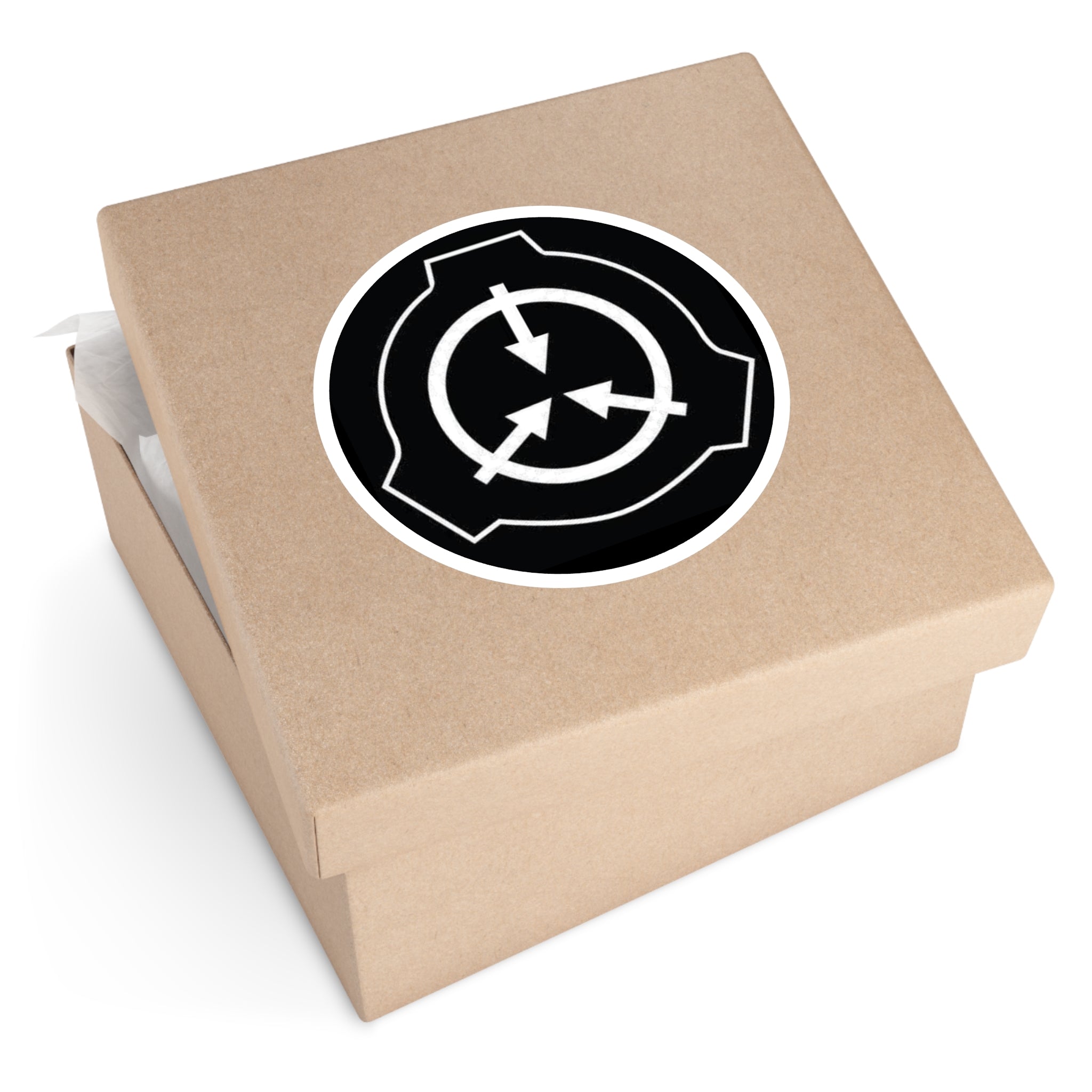 SCP Foundation Logo Round Sticker — Indoor/Outdoor Durable Vinyl
