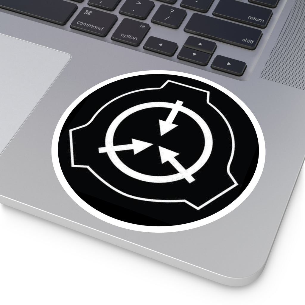 SCP Foundation Logo Round Sticker — Indoor/Outdoor Durable Vinyl