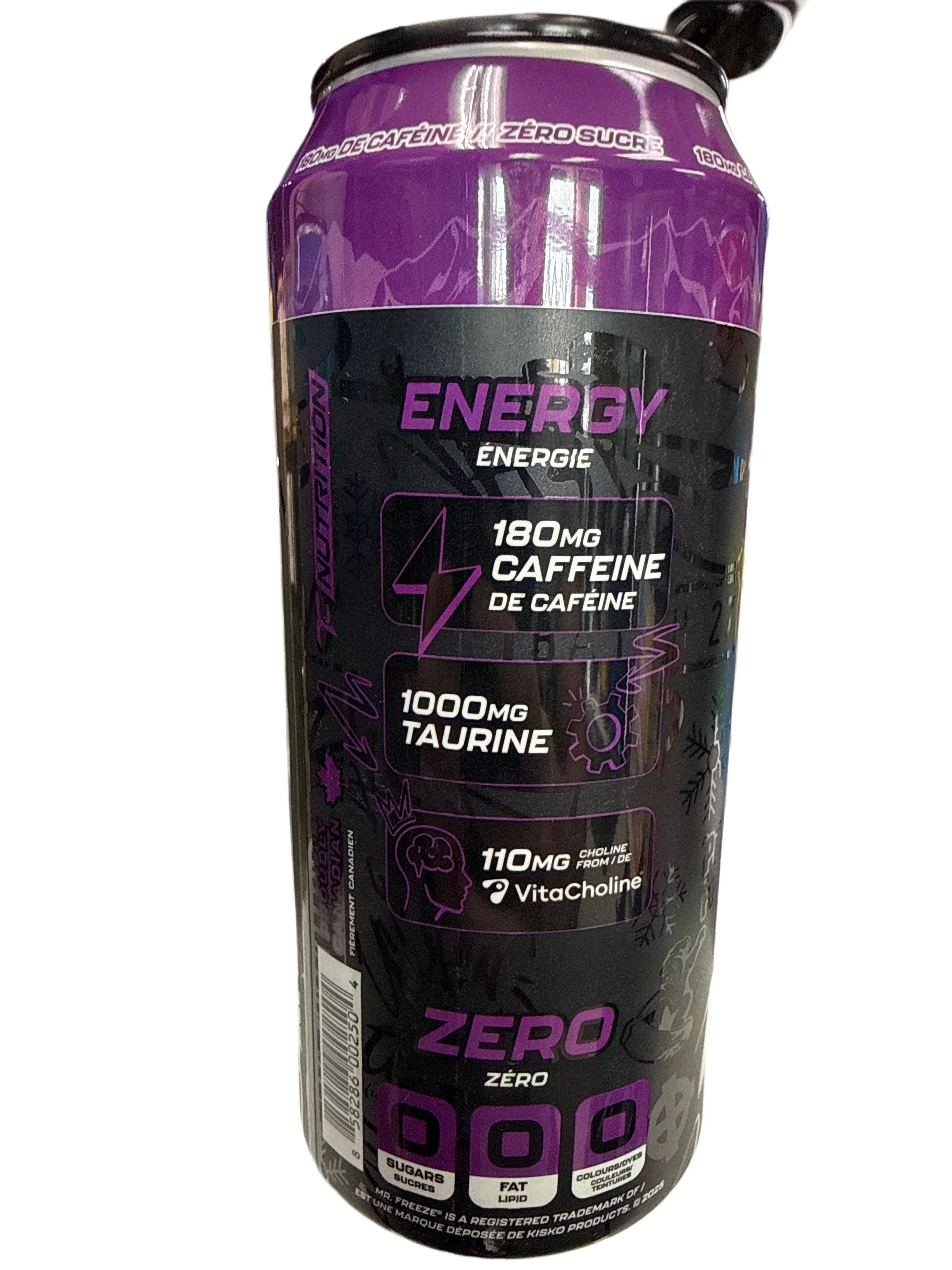 Batch 27 Zero Sugar Mr. Freeze Limited Edition Purple Freezie Energy 473ML - Canadian Edition