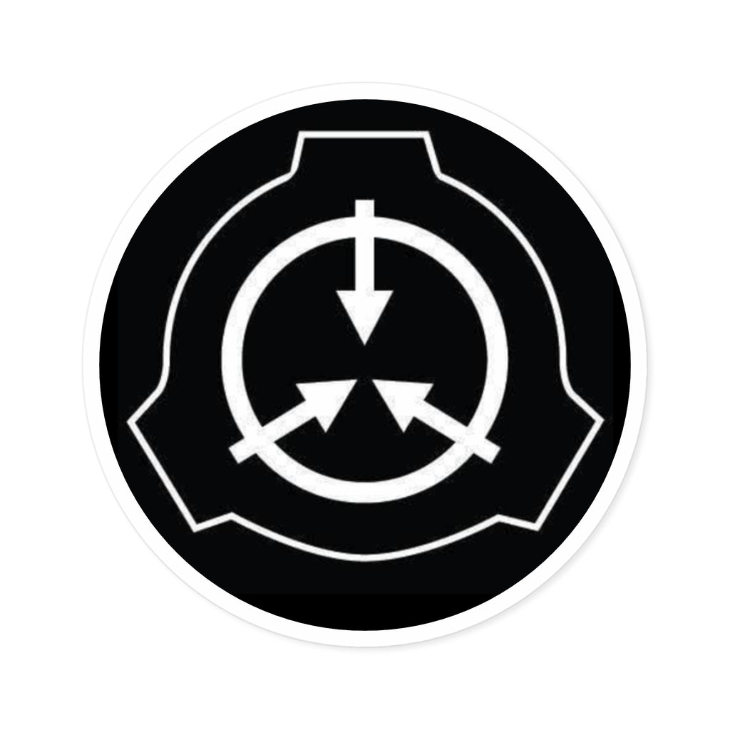 SCP Foundation Logo Round Sticker — Indoor/Outdoor Durable Vinyl