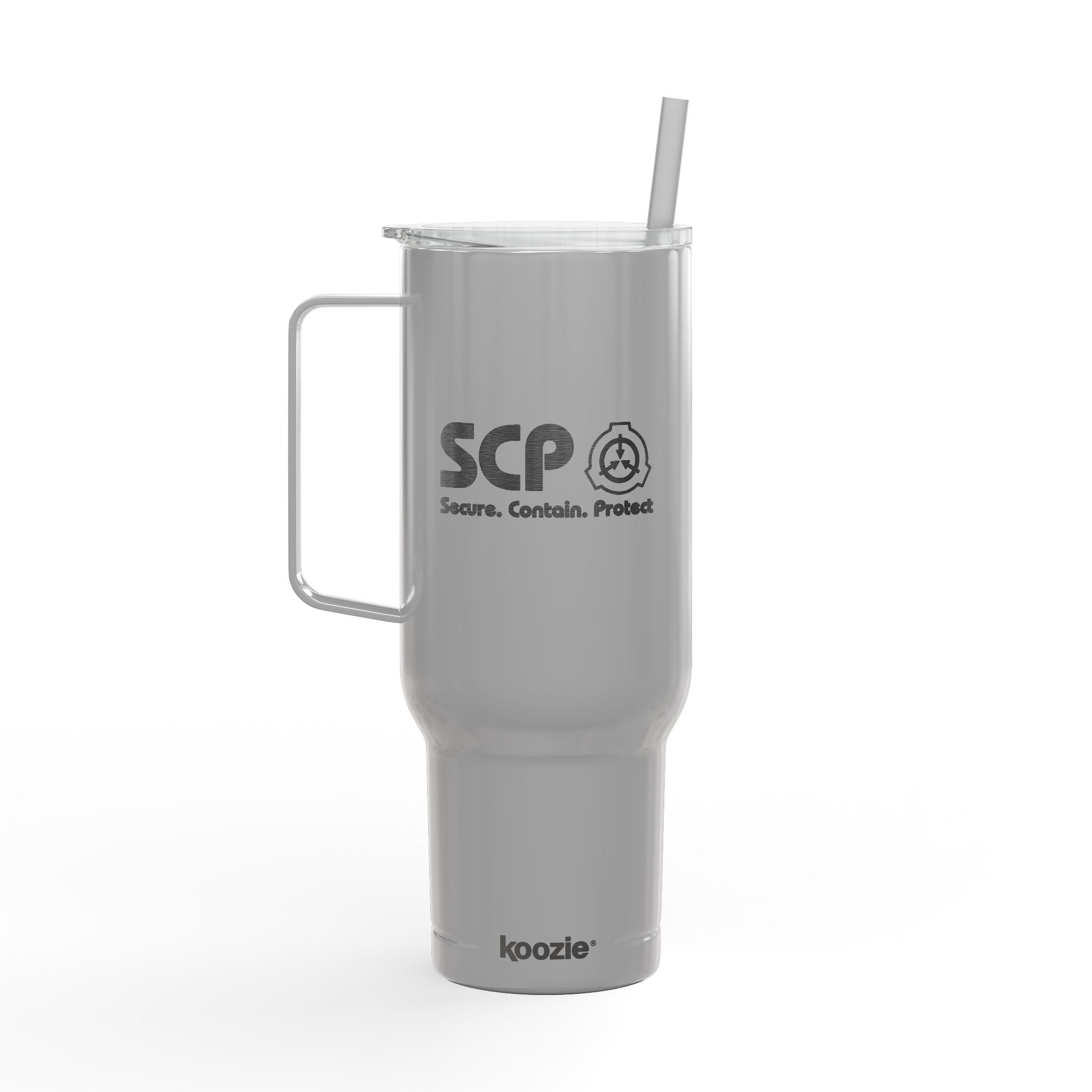 Engraved 40oz Insulated Tumbler with Lid — Stainless SCP Logo Travel Mug
