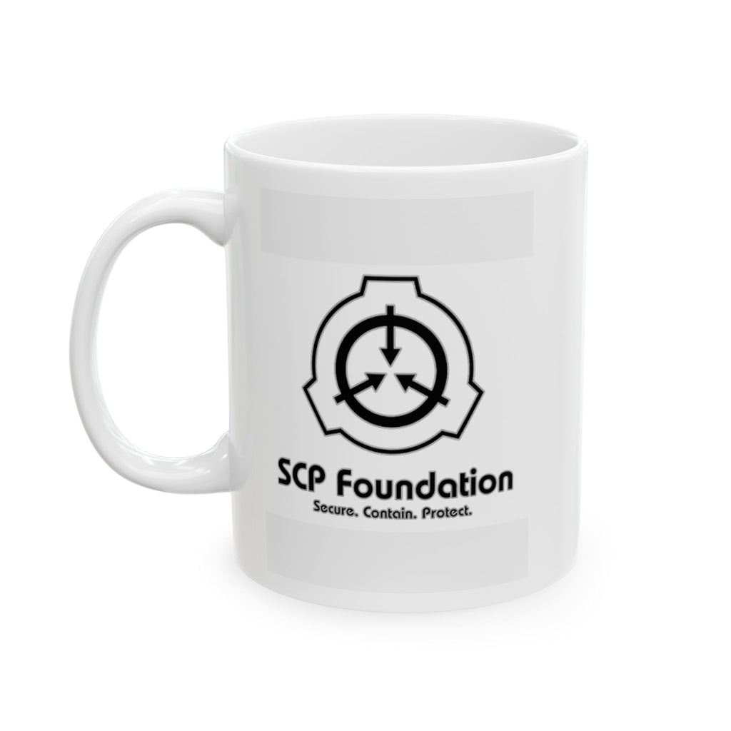 SCP Foundation Logo Ceramic Mug — 11oz & 15oz Collectible Coffee Cup