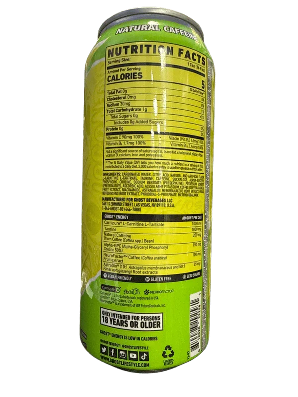 Ghost Zero Sugar Citrus 473ML - U.S Edition