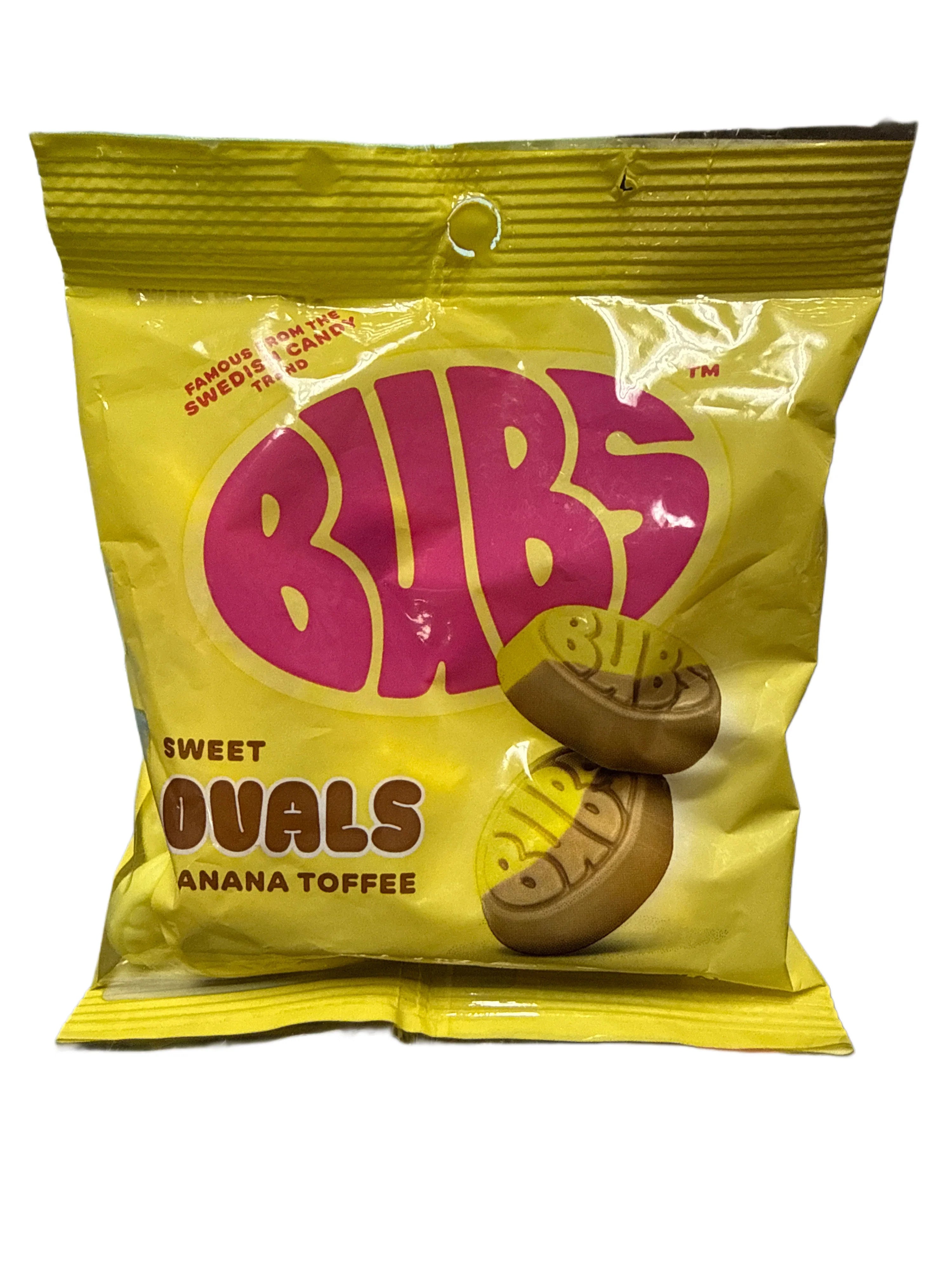 Bubs Goody Sour Ovals Banana Toffee Candy 175G - Swedish Edition