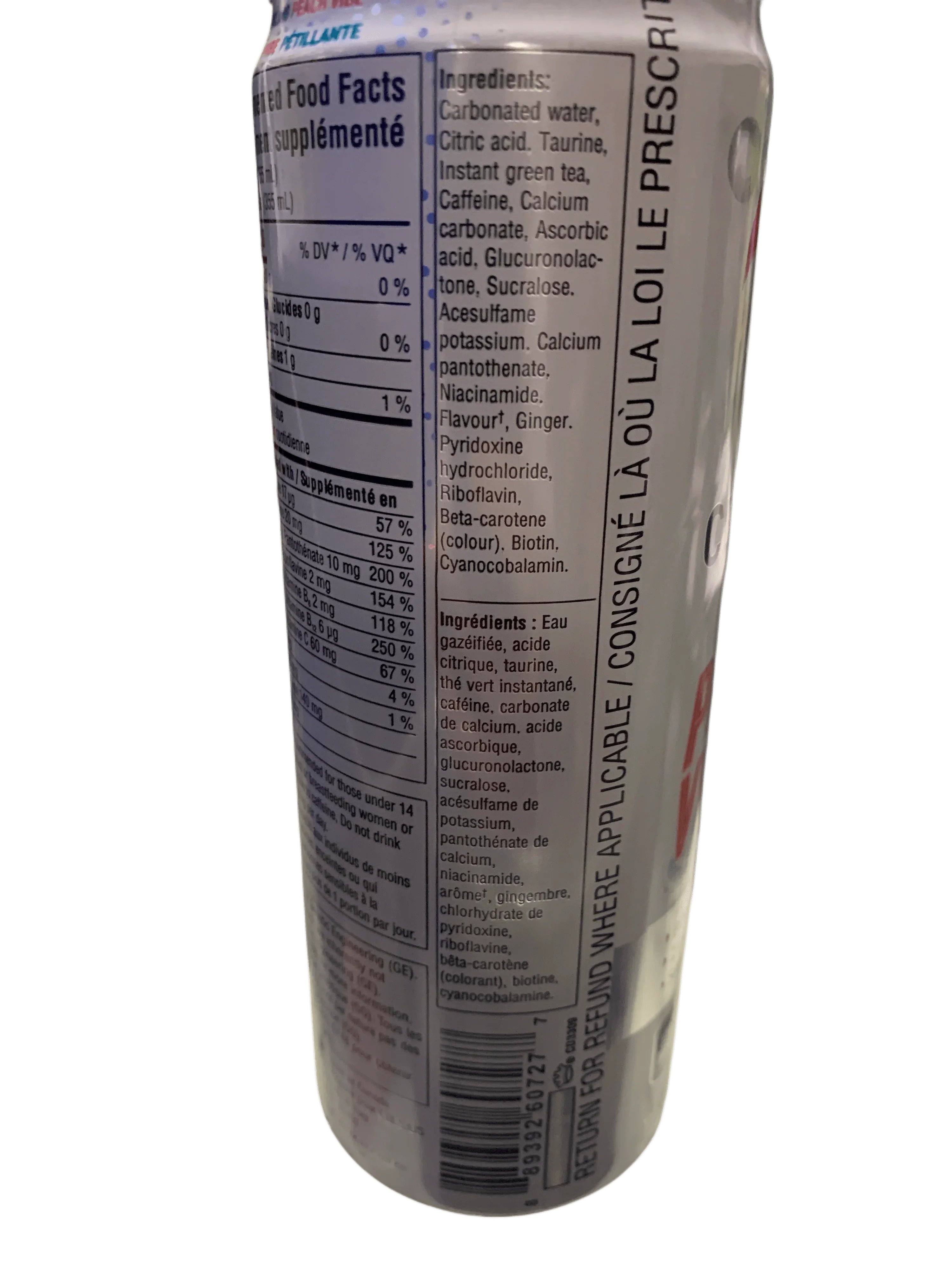 Celsius Peach Vibe Zero Sugar Energy Drink 355ML - Canadian Edition
