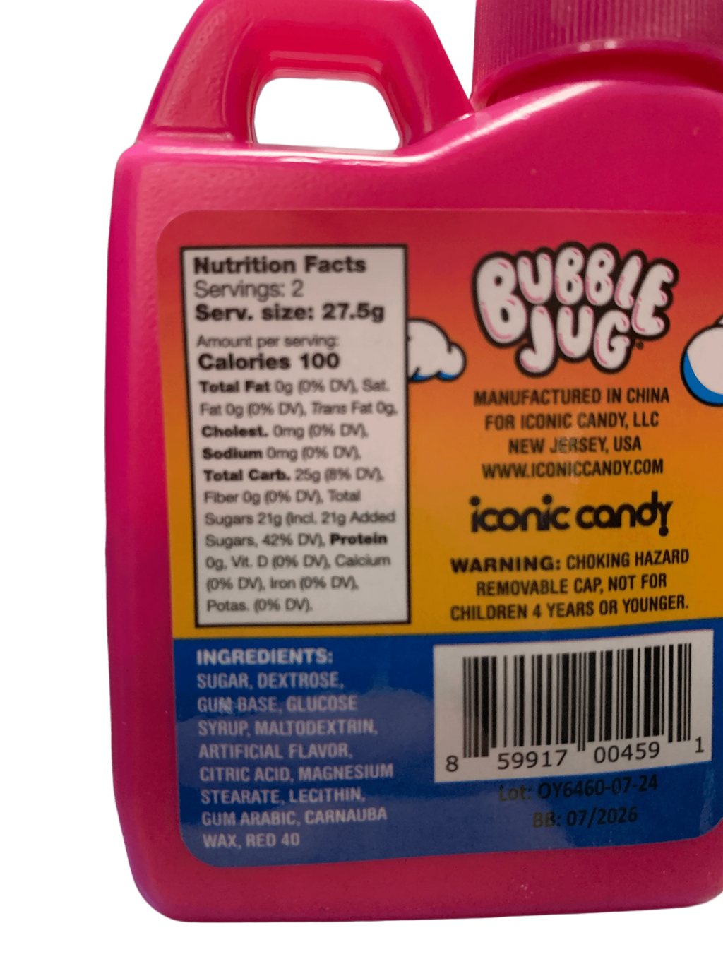 Bubble Jug Tropical Fruit Bubble Gum 27.5G - U.S Edition