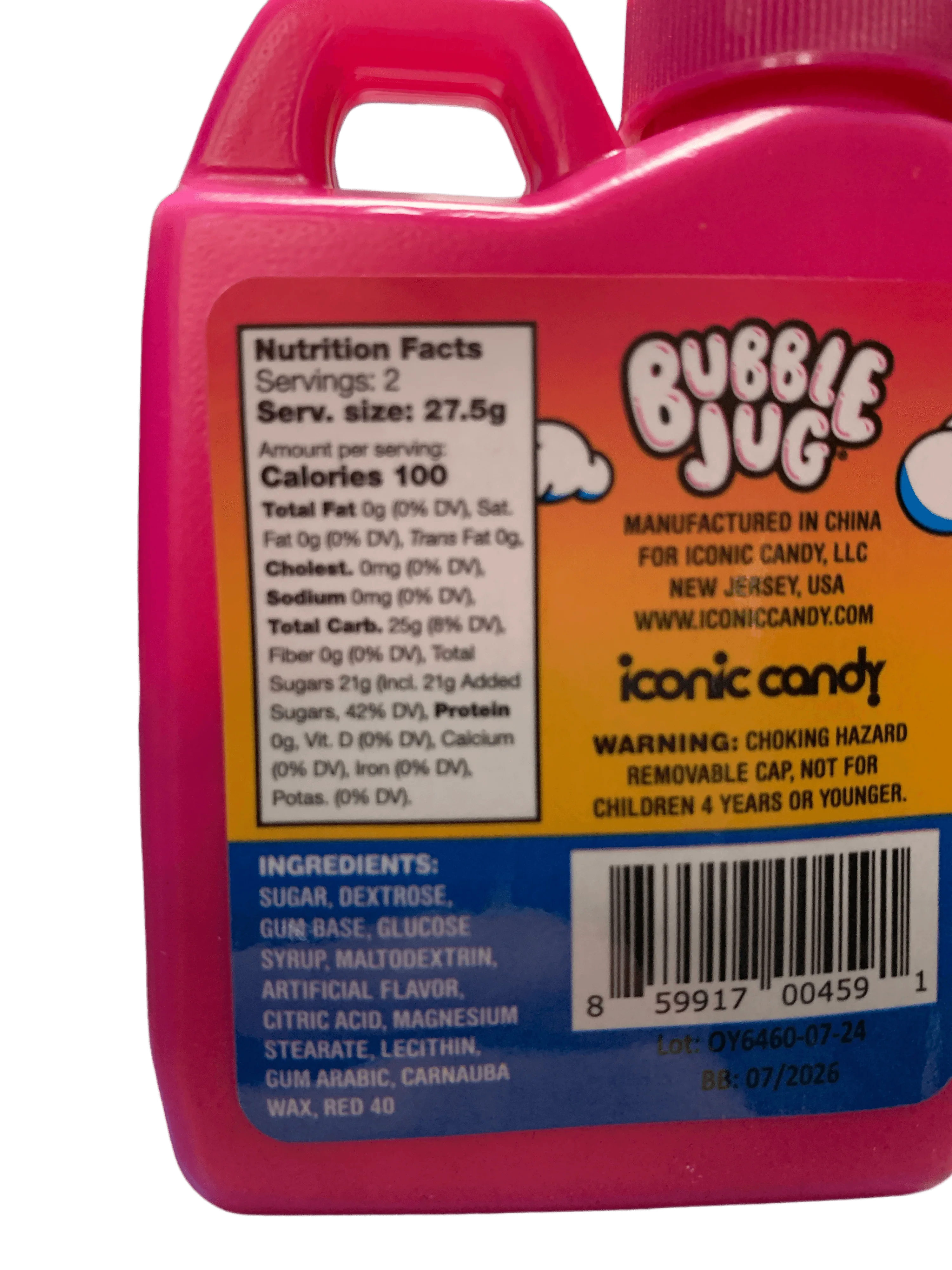Bubble Jug Tropical Fruit Bubble Gum 27.5G - U.S Edition