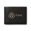 SCP Foundation Bi-Fold Wallet — Slim Leather Card Wallet with Logo Flip