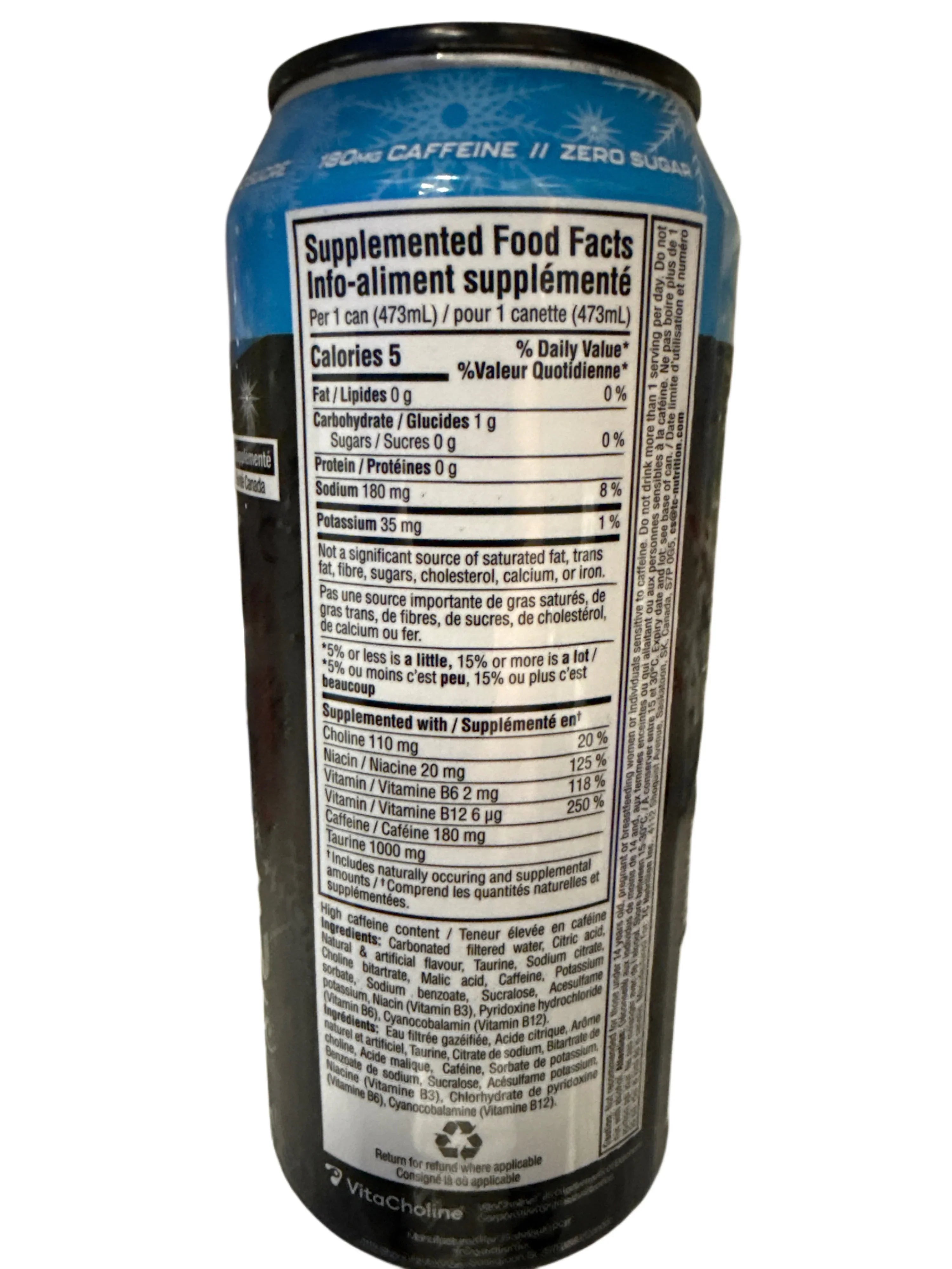 Batch 27 Zero Sugar Winter Frost Energy Drink 473ML - Canadian Edition