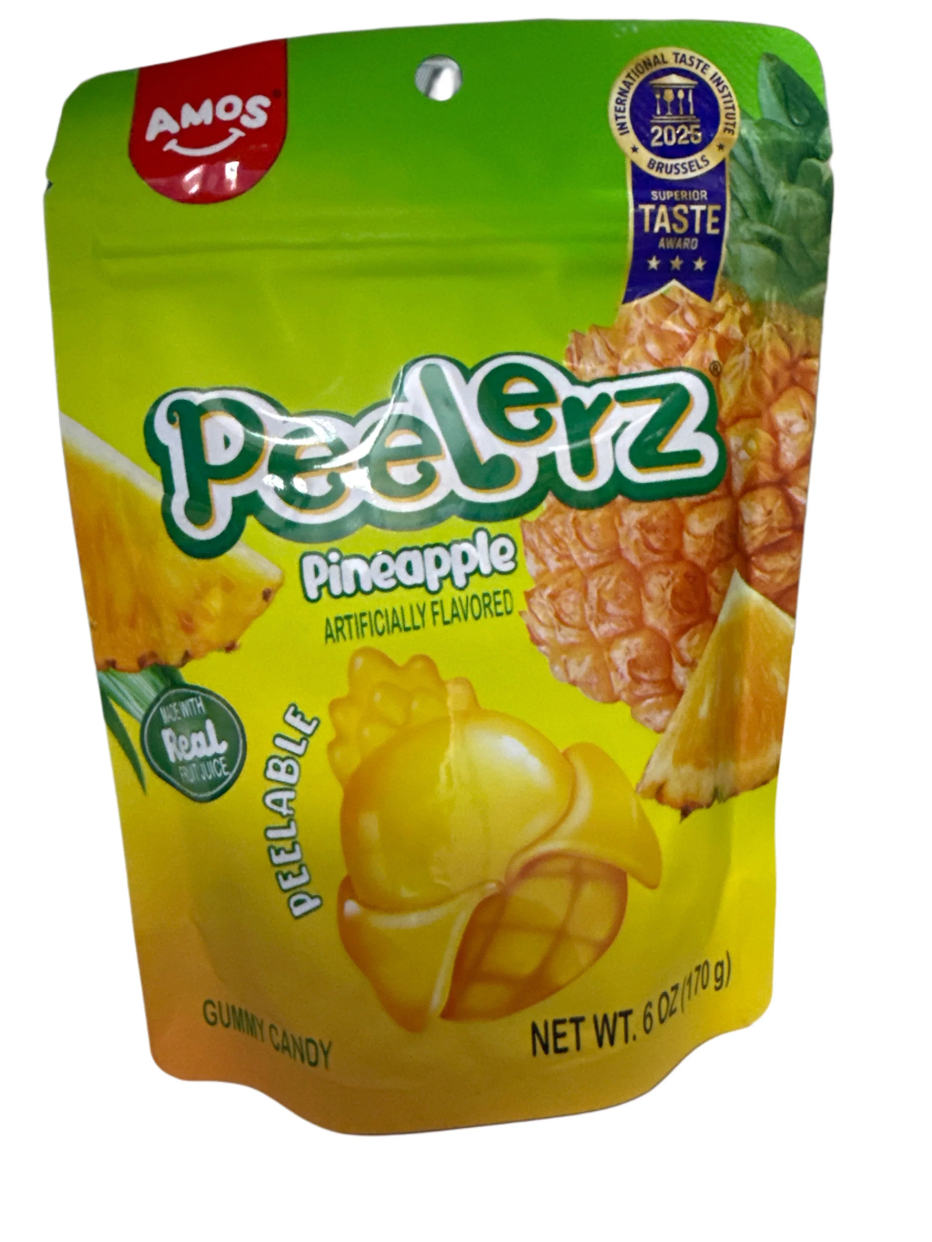 Amos Peelerz Pineapple Peelable Gummy Candy 170G - U.S Edition
