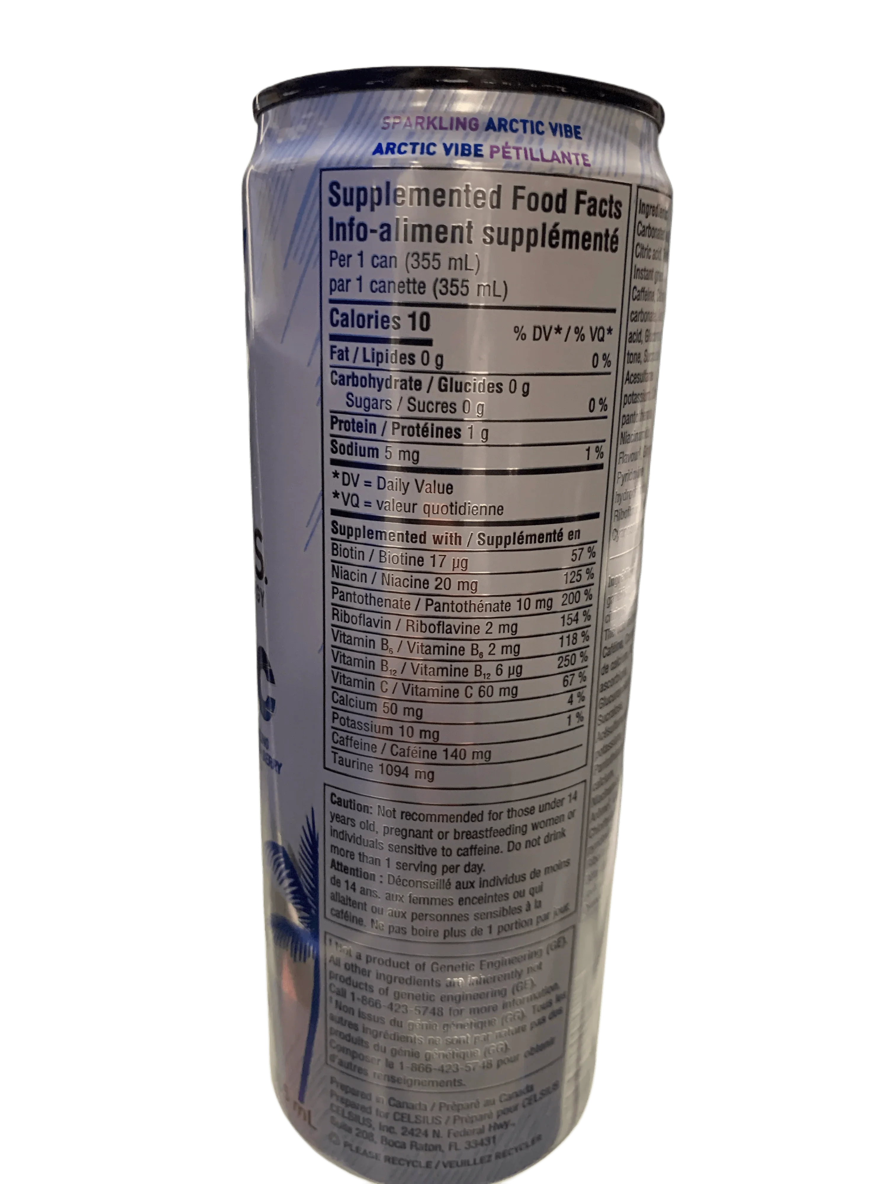 Celsius Arctic Vibe Zero Sugar Energy Drink 355ML - Canadian Edition