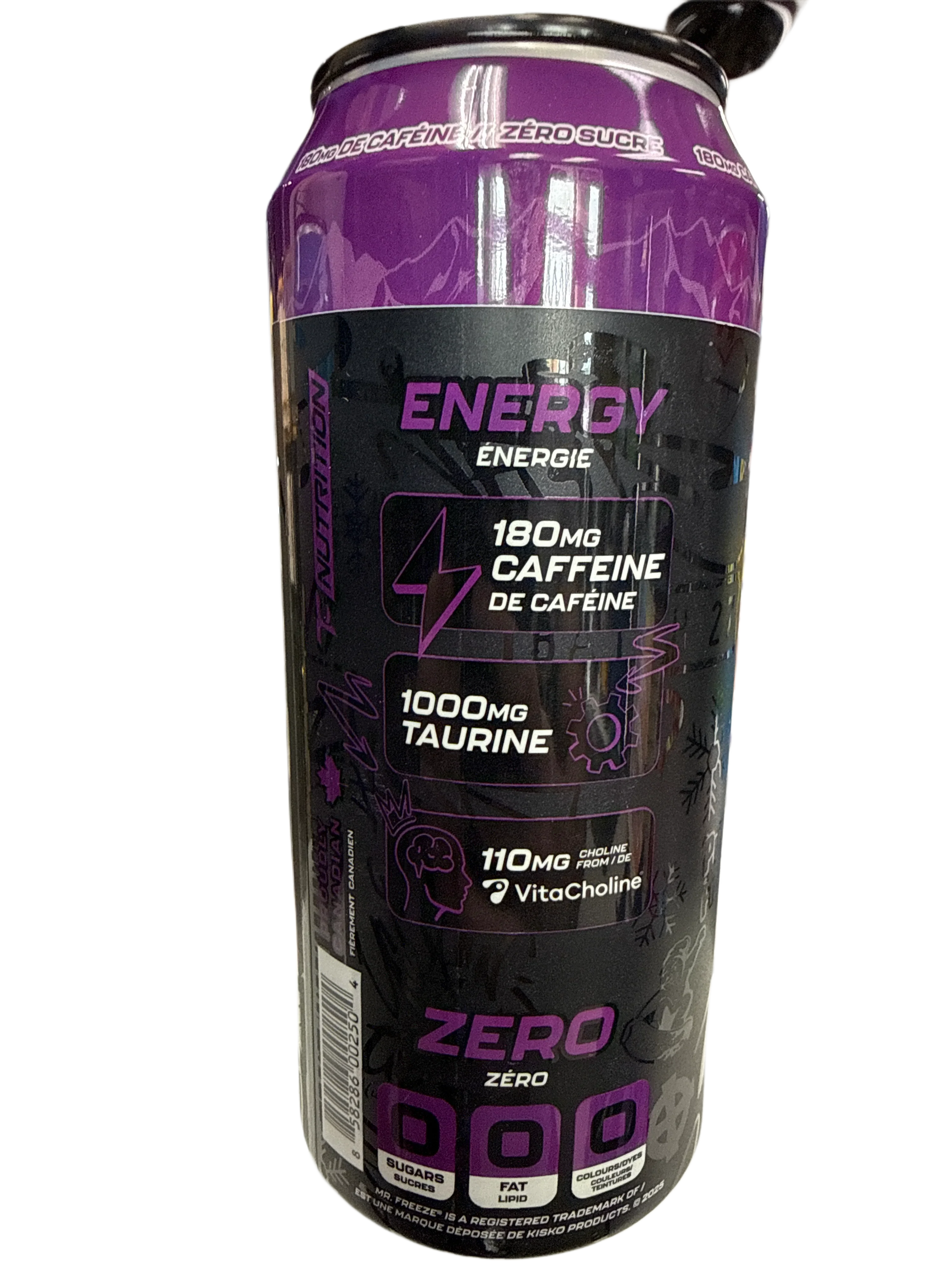 Batch 27 Zero Sugar Mr. Freeze Limited Edition Purple Freezie Energy 473ML - Canadian Edition