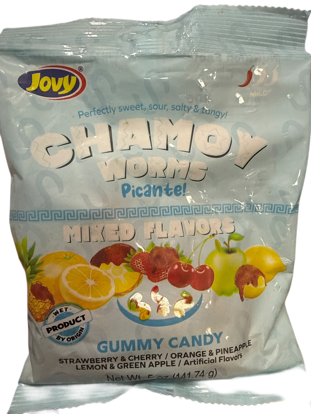 Chamoy Spicy Worms Mixed Fruit Gummy Candy 141.7G - Mexico Edition
