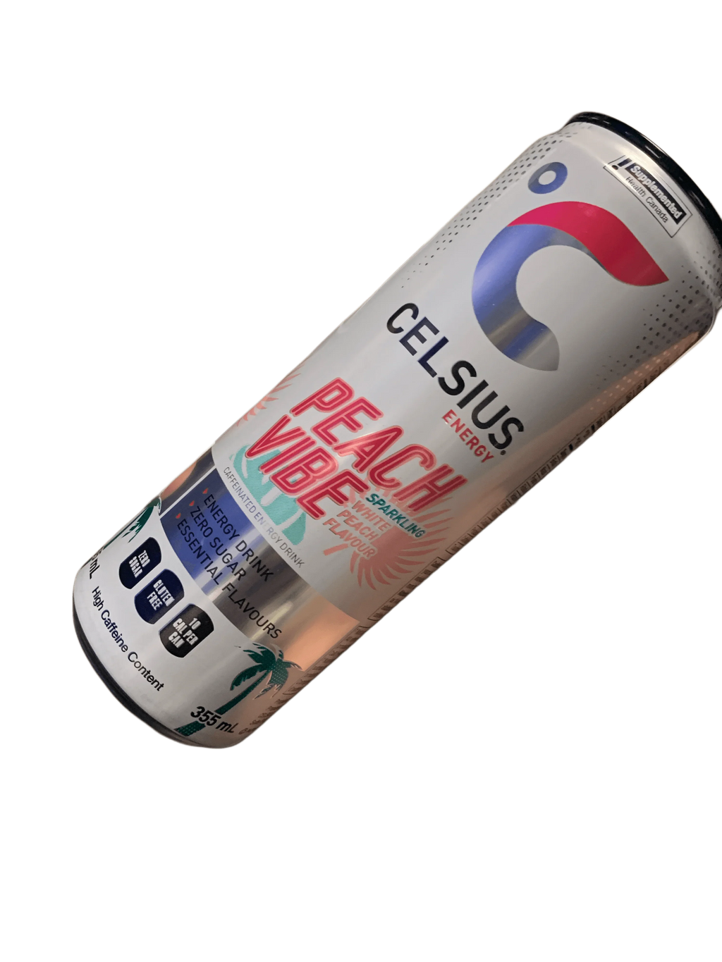Celsius Peach Vibe Zero Sugar Energy Drink 355ML - Canadian Edition