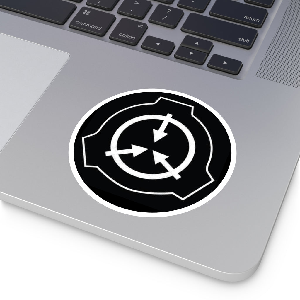 SCP Foundation Logo Round Sticker — Indoor/Outdoor Durable Vinyl