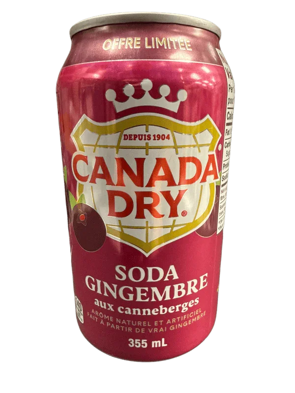 Canada Dry Cranberry Ginger Ale 355ML - Canadian Edition