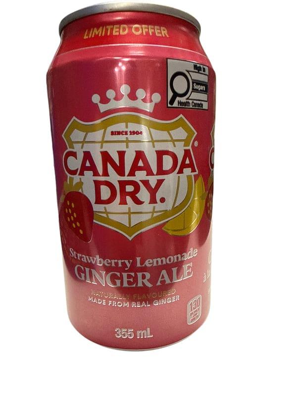 Canada Dry Limited Edition Strawberry Lemonade Can 355ML - Canadian Edition
