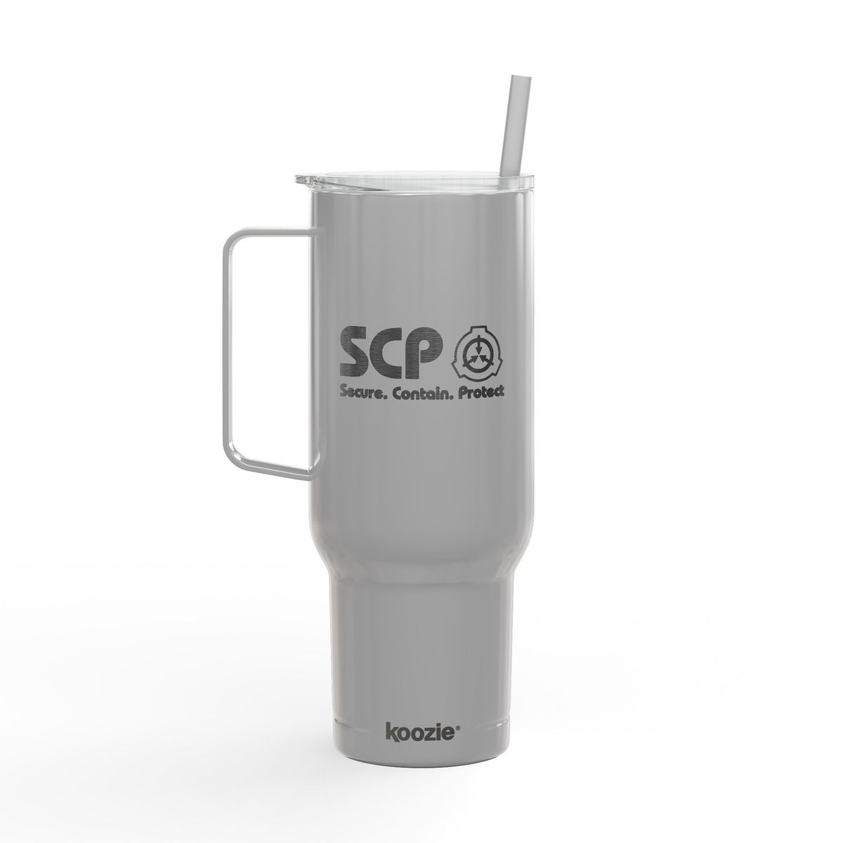 Engraved 40oz Insulated Tumbler with Lid — Stainless SCP Logo Travel Mug