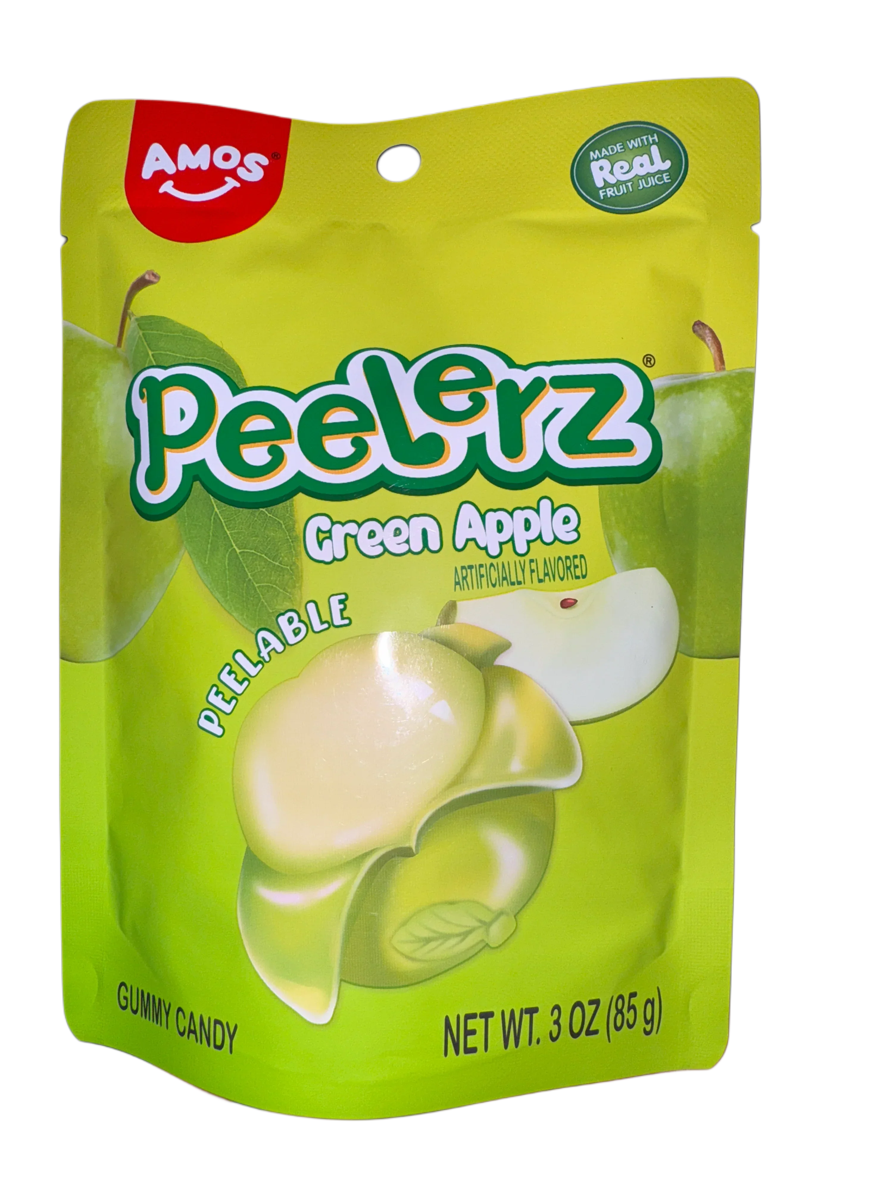 Amos Peelerz Gummy Green Apple 85G - U.S Edition
