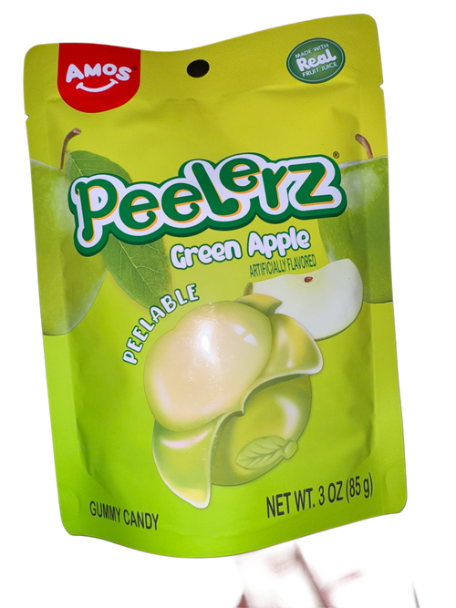 Amos Peelerz Gummy Green Apple 85G - U.S Edition