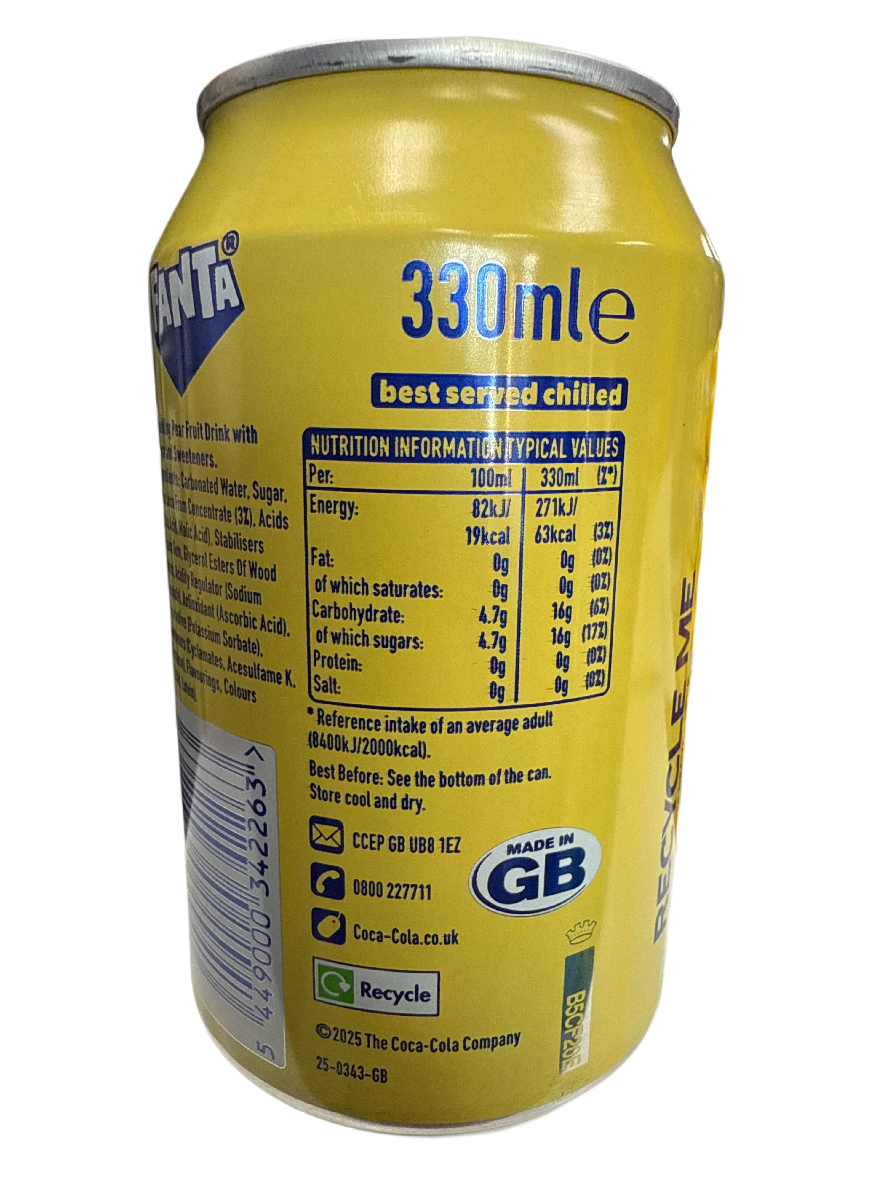 Fanta Pear Flavoured Can 355ML - U.K Edition