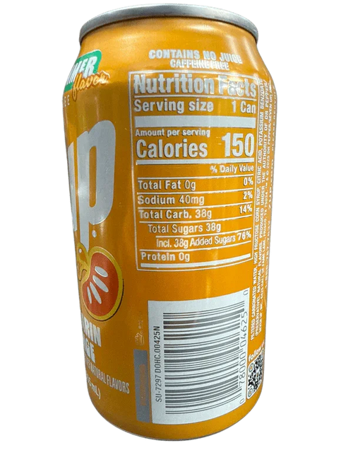 7UP Limited Edition Mandarin Orange Can 355ML - U.S Edition