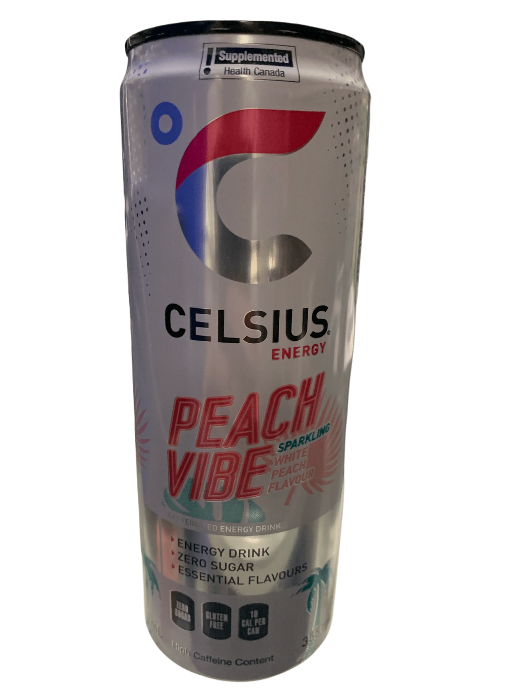 Celsius Peach Vibe Zero Sugar Energy Drink 355ML - Canadian Edition