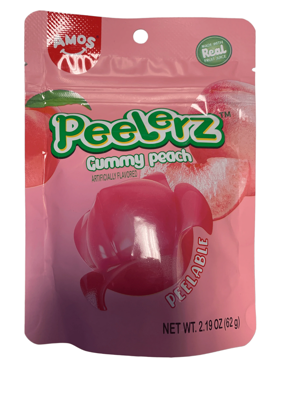 Amos Peelerz Gummy Peach 85G - U.S Edition