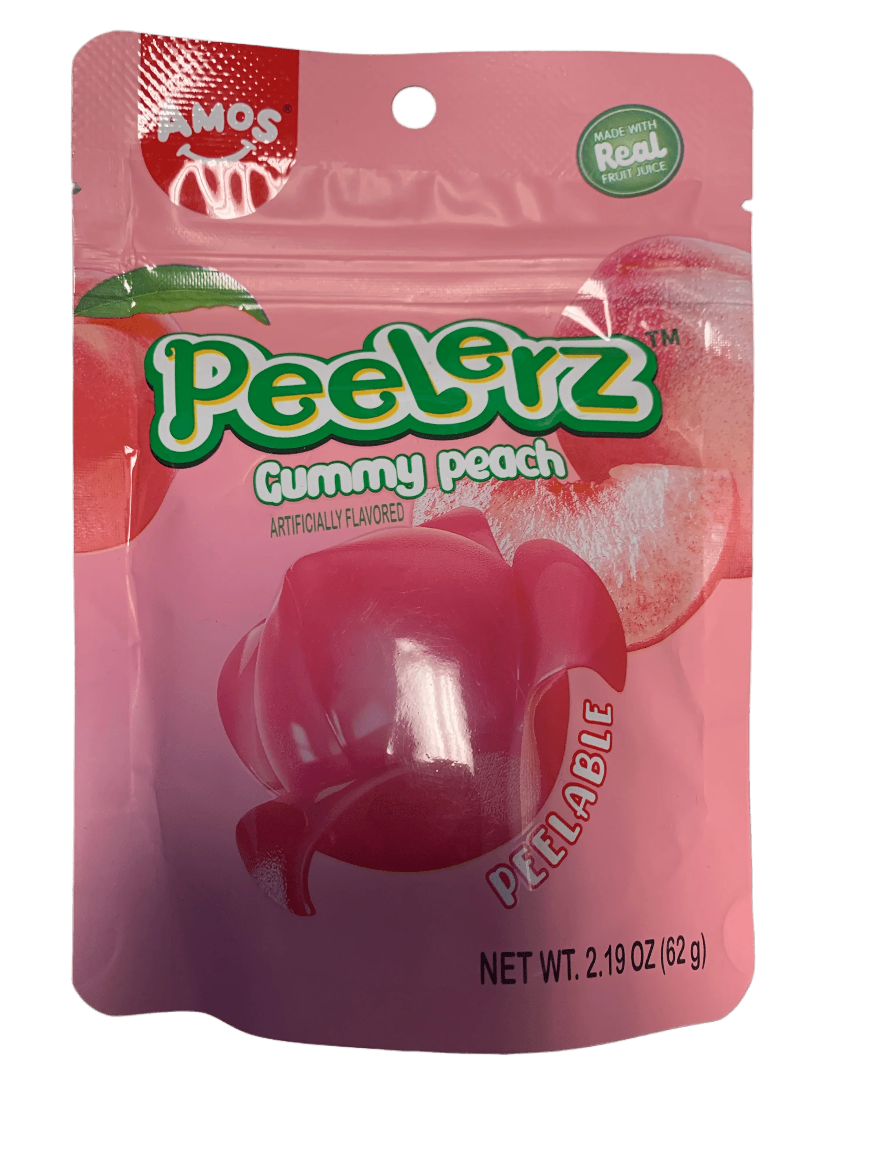 Amos Peelerz Gummy Peach 85G - U.S Edition