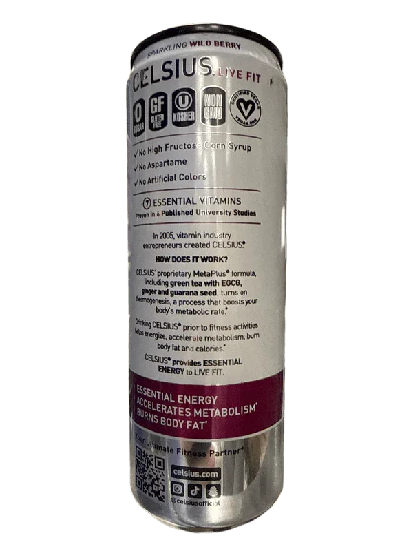 Celsius Sparkling Wild Berry Energy 355ML - U.S Edition