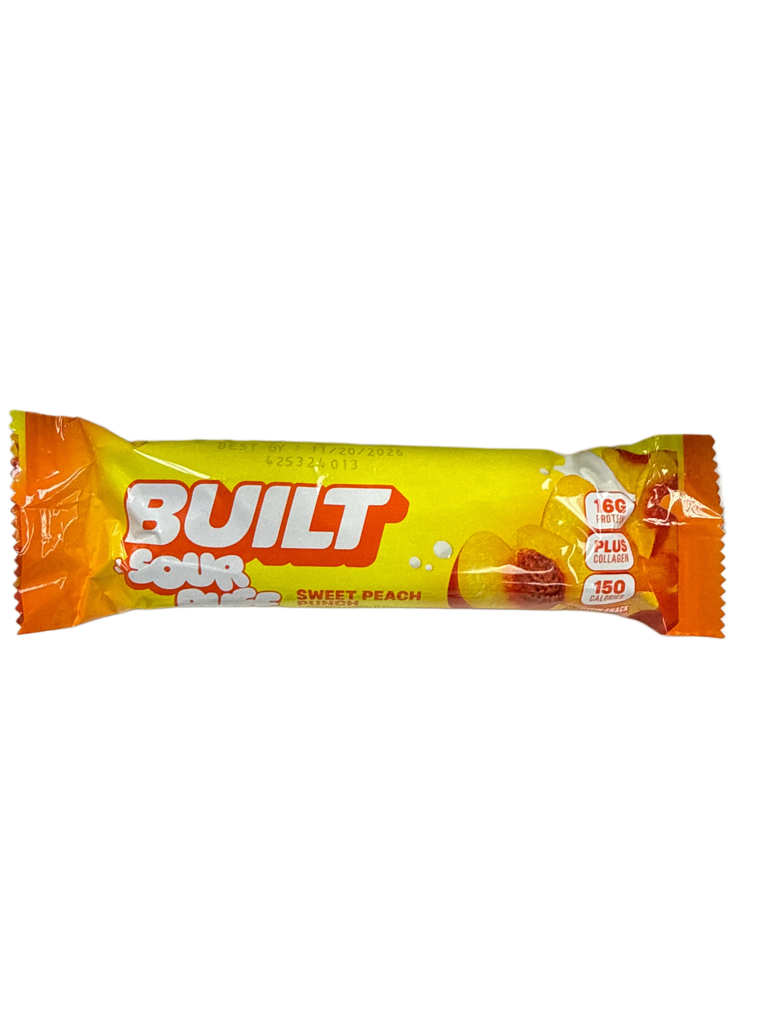 Built Sour Puff Sweet Peach Punch 16 Gram Protein Bar 41G - U.S Edition