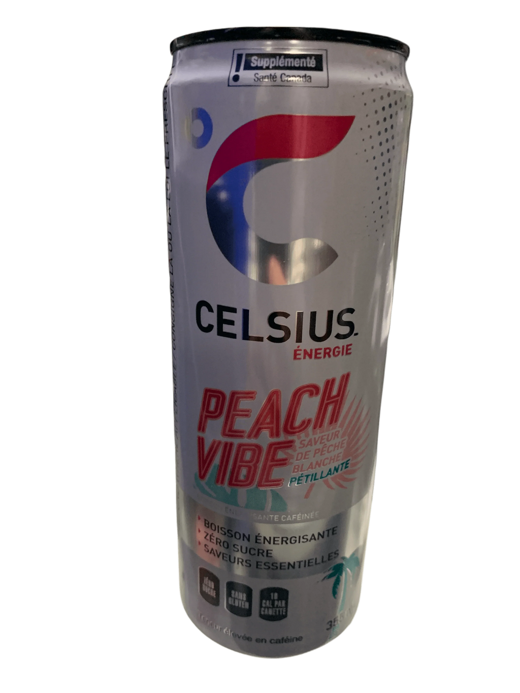 Celsius Peach Vibe Zero Sugar Energy Drink 355ML - Canadian Edition