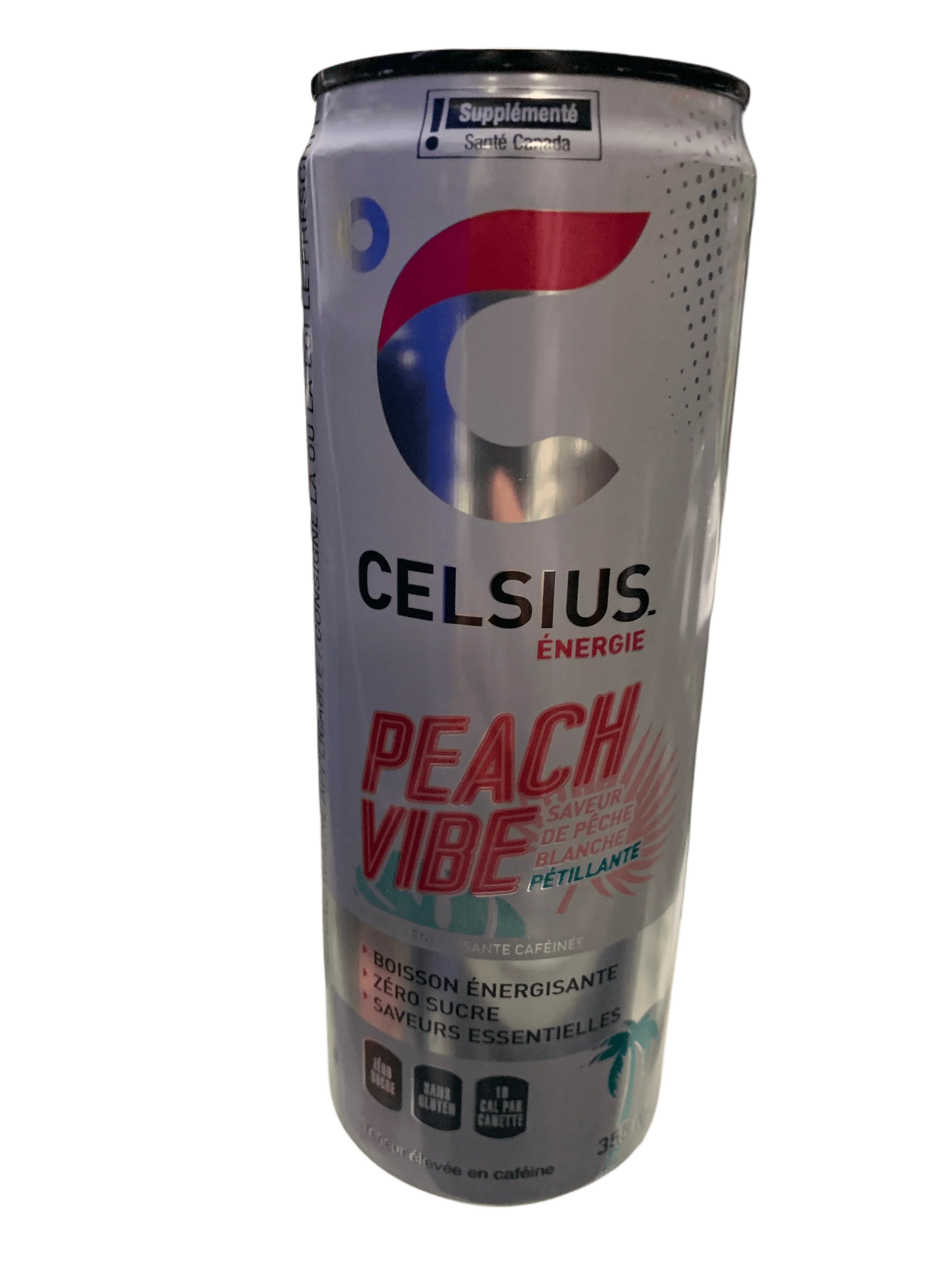 Celsius Peach Vibe Zero Sugar Energy Drink 355ML - Canadian Edition