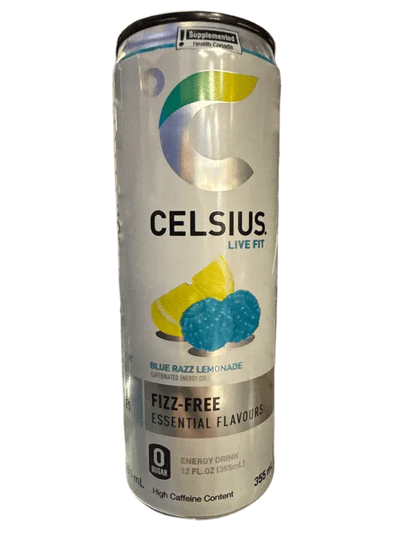 Celsius Sugar Free Fizz Free Blue Razz Lemonade 355ML - Canadian Edition