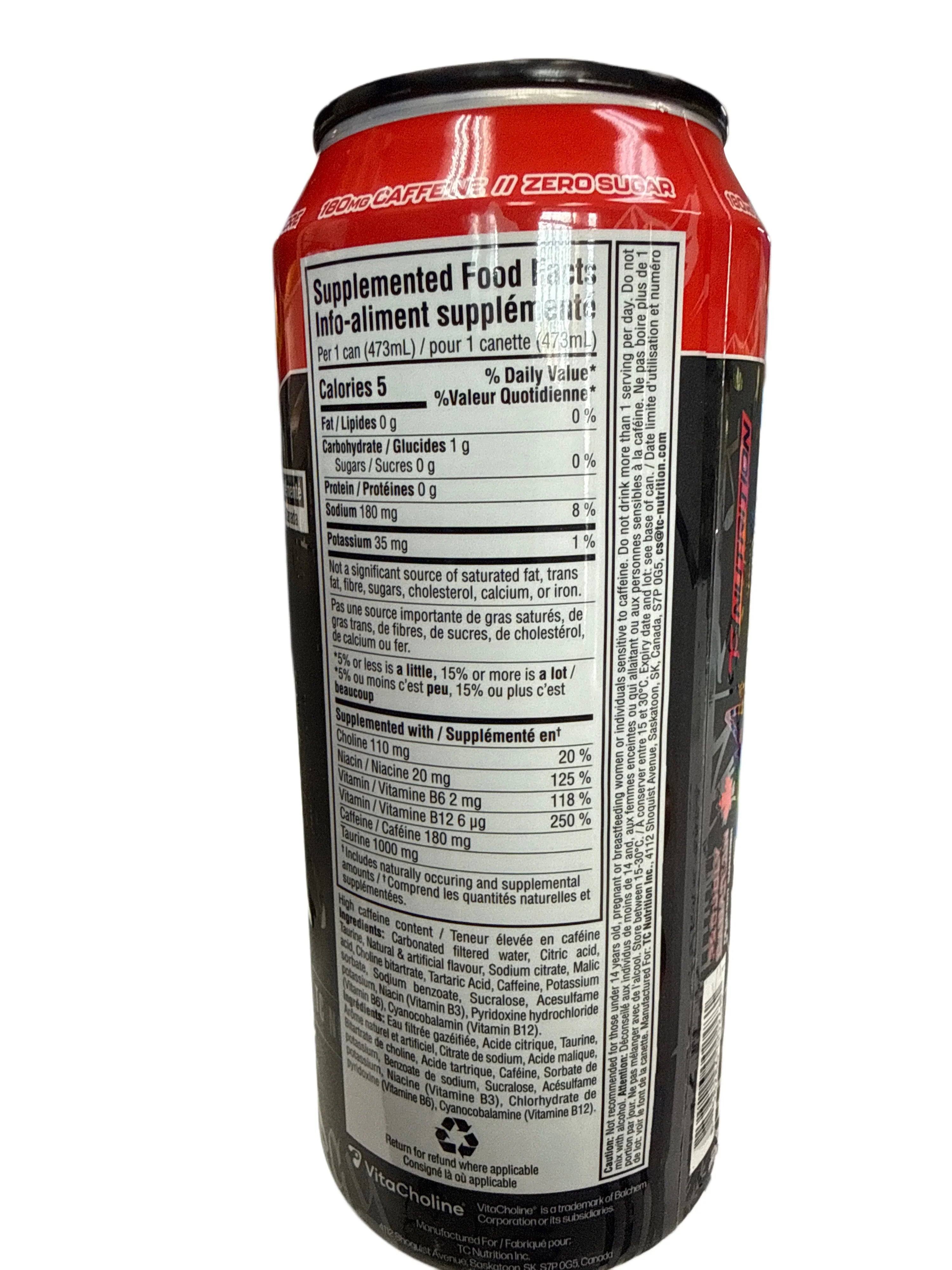 Batch 27 Zero Sugar Mr. Freeze Limited Edition Red Freezie Energy 473ML - Canadian Edition