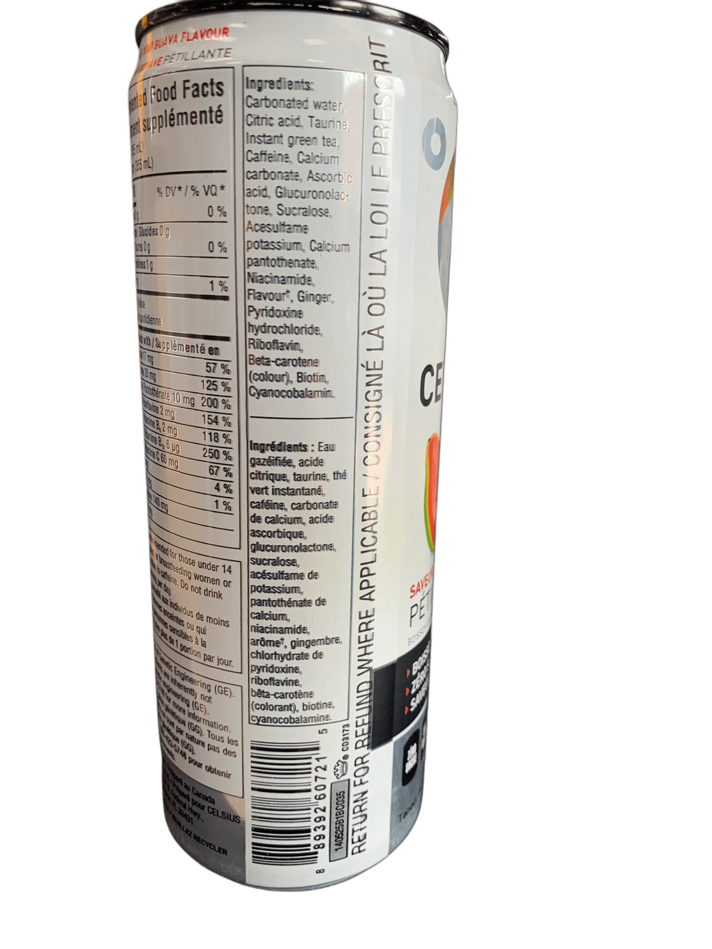 Celsius Sparkling Kiwi Guava Energy Drink 355ML - Canadian Edition
