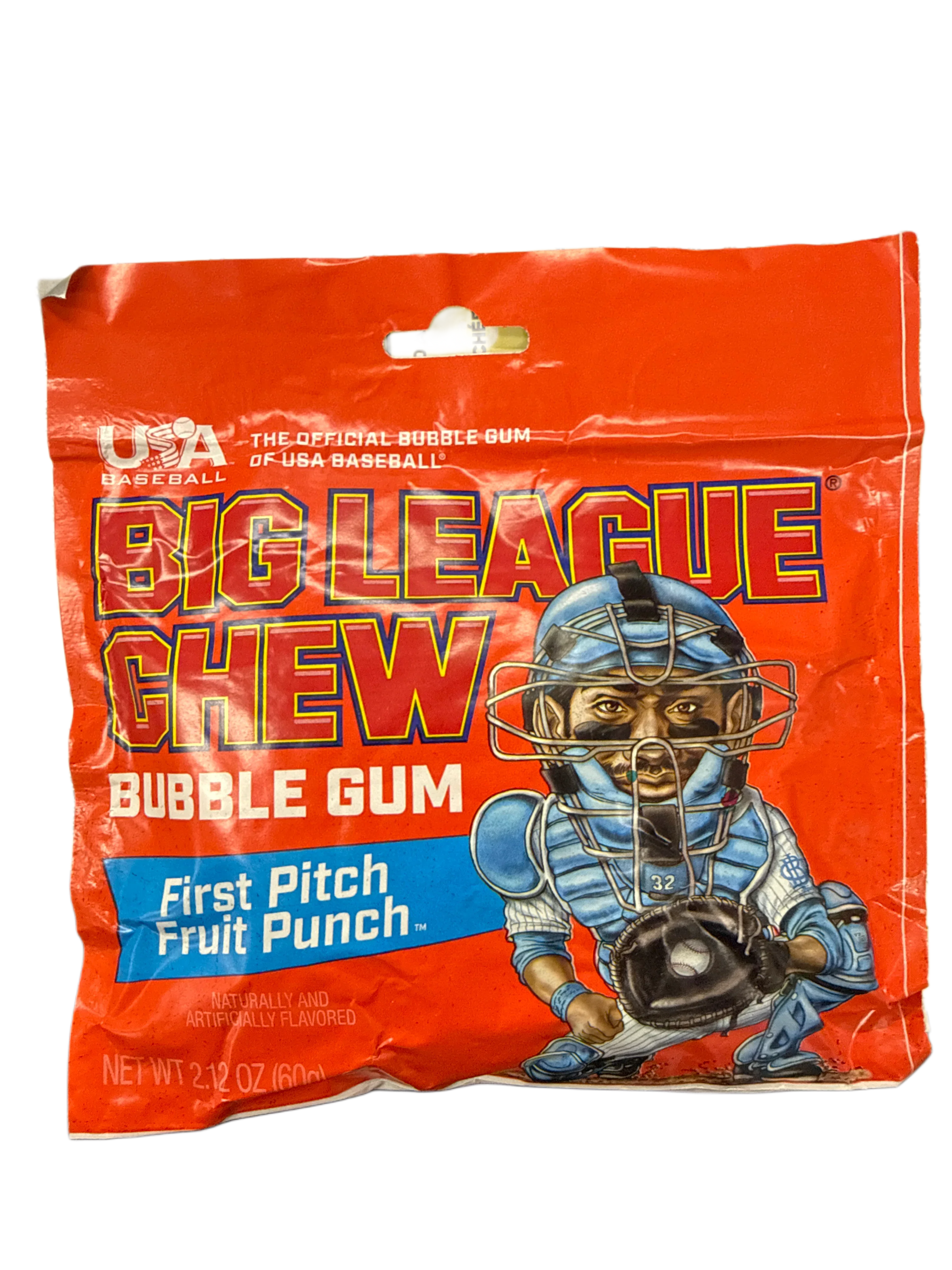 Big League Chew First Pitch Fruit Punch Bubblegum 60G - U.S Edition