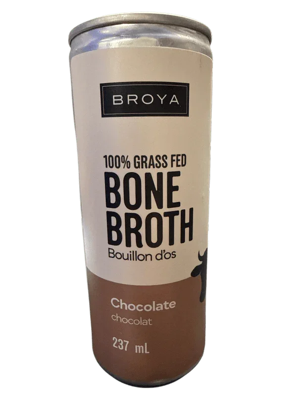 Broya 100% Grass Fed Chocolate Bone Broth Drink 237ML - Canadian Edition