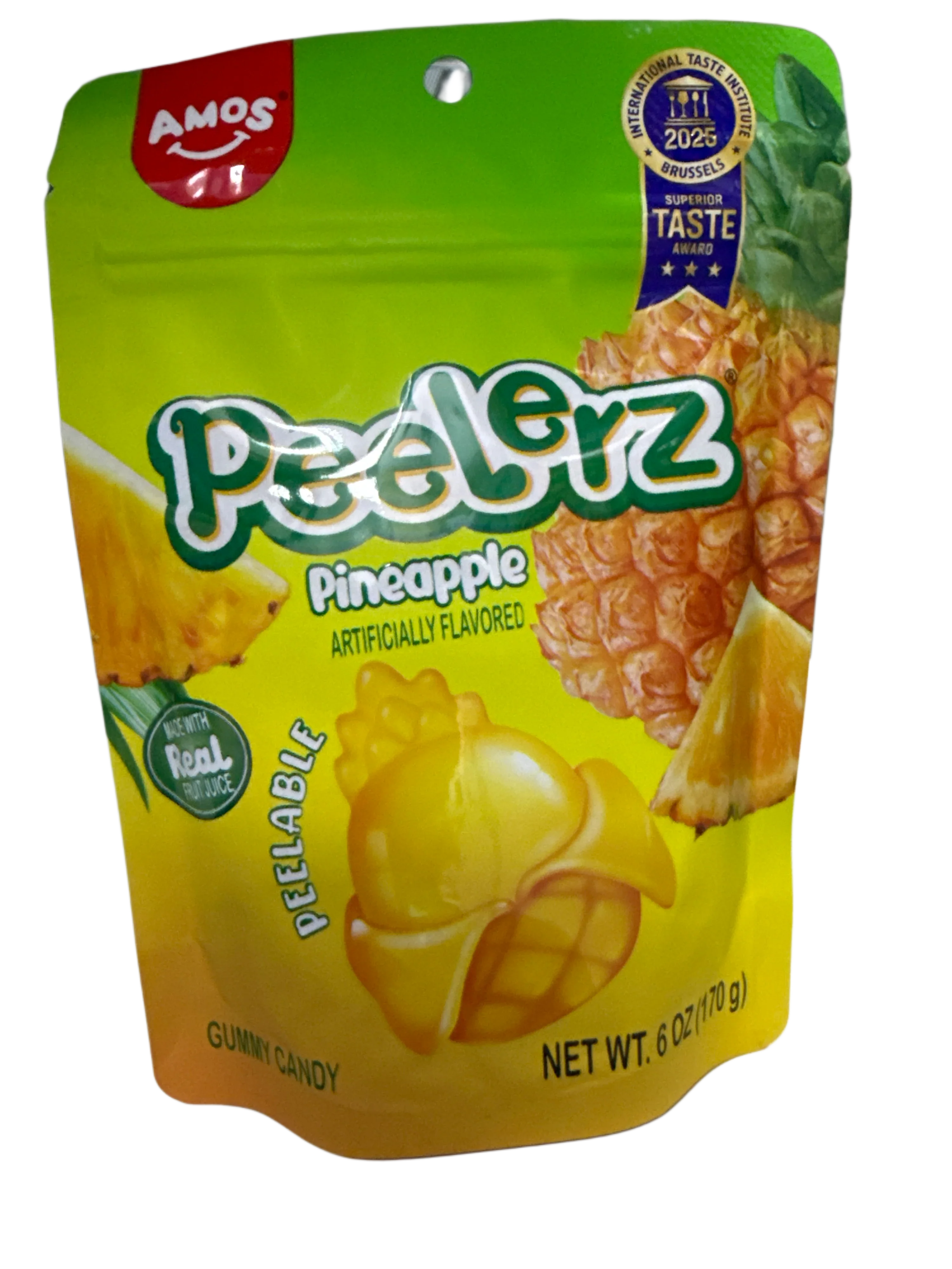 Amos Peelerz Pineapple Peelable Gummy Candy 170G - U.S Edition