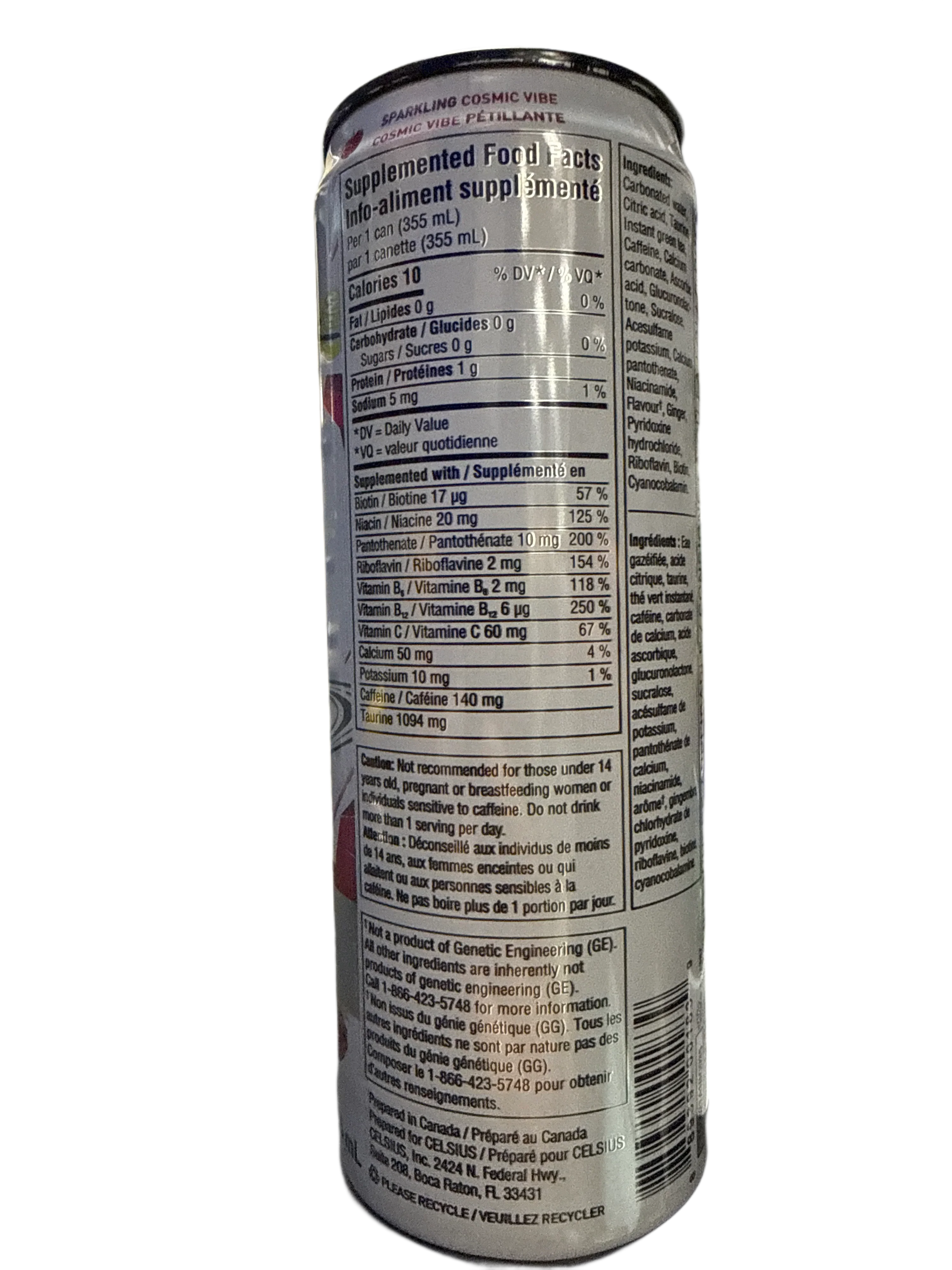 Celsius Zero Sugar Cosmic Vibe 355ML - U.S Edition
