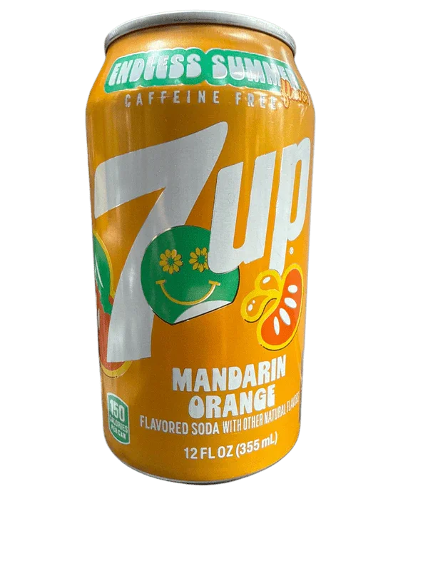 7UP Limited Edition Mandarin Orange Can 355ML - U.S Edition
