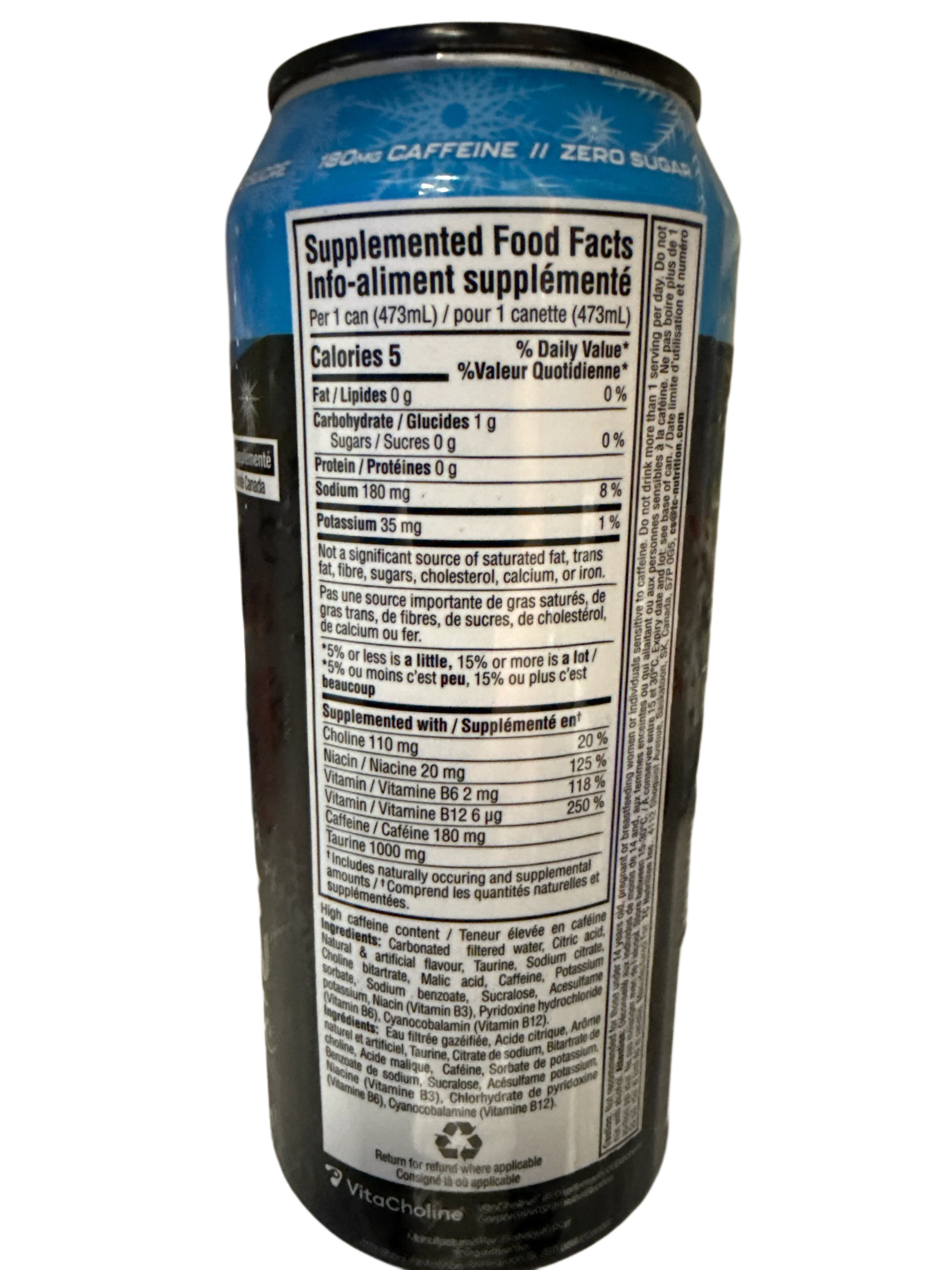 Batch 27 Zero Sugar Winter Frost Energy Drink 473ML - Canadian Edition