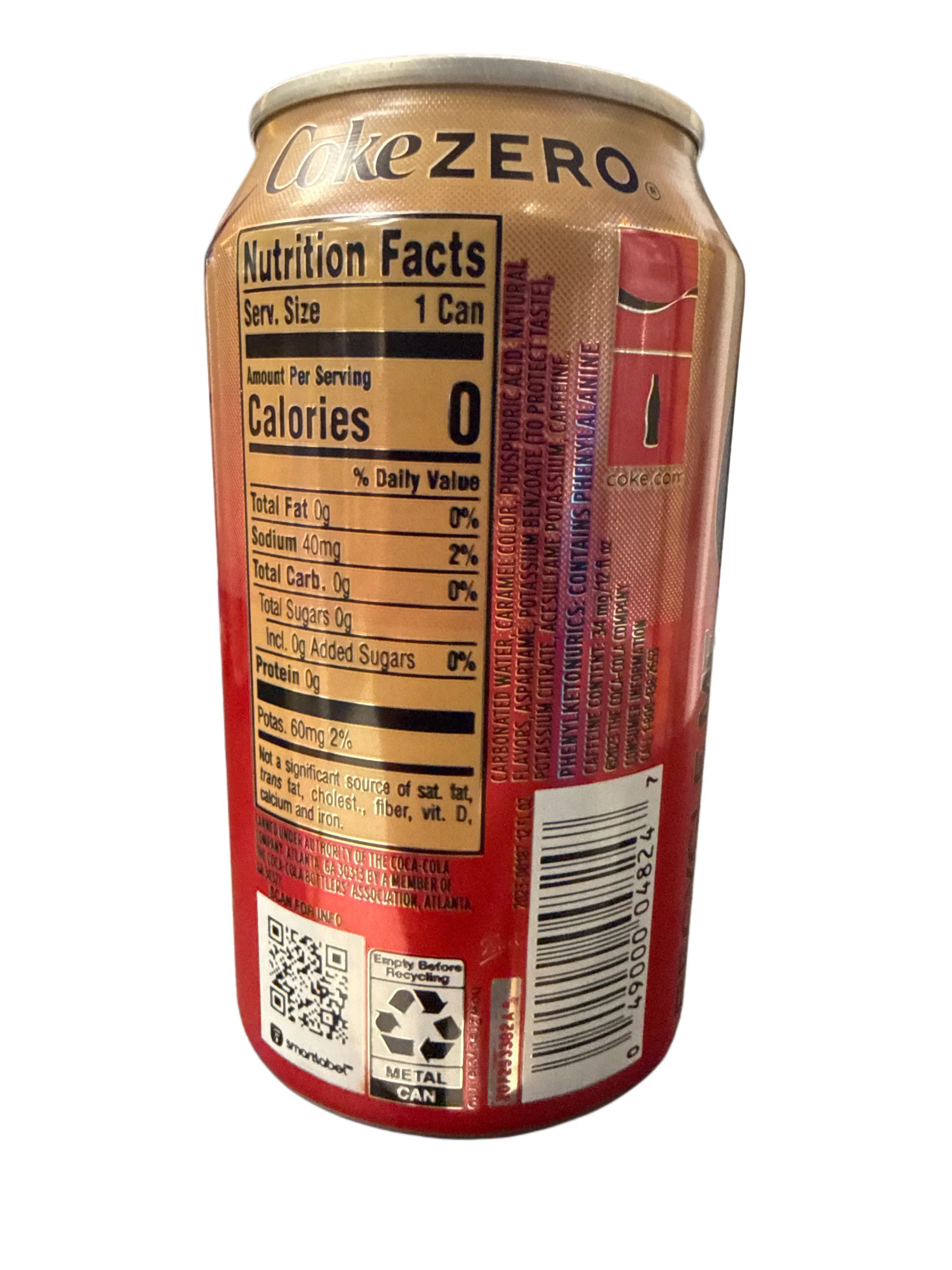 Coca Cola Zero Sugar Vanilla Flavoured Can 355ML - U.S Edition