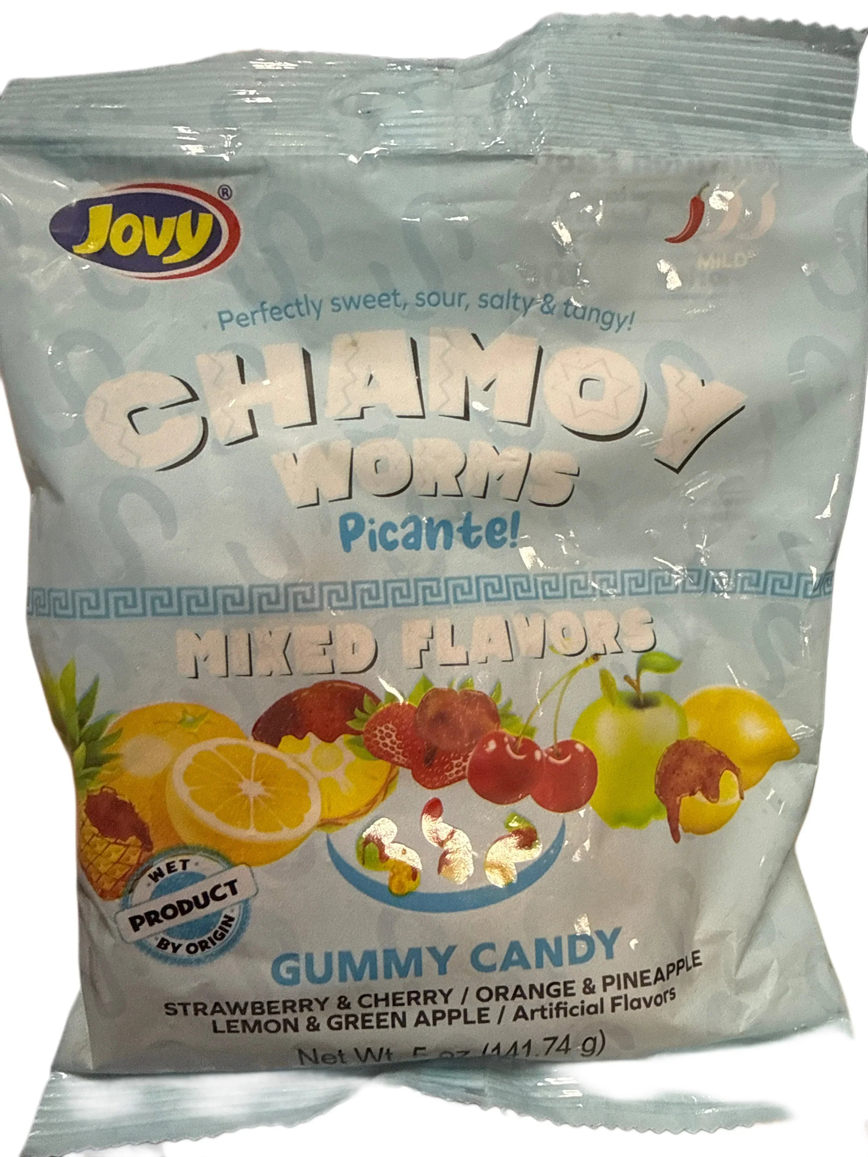 Chamoy Spicy Worms Mixed Fruit Gummy Candy 141.7G - Mexico Edition