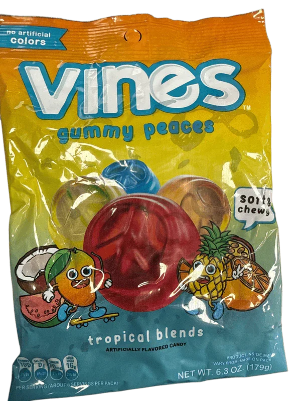 Vines Tropical Blend Gummy Peaces 179G - U.S Edition
